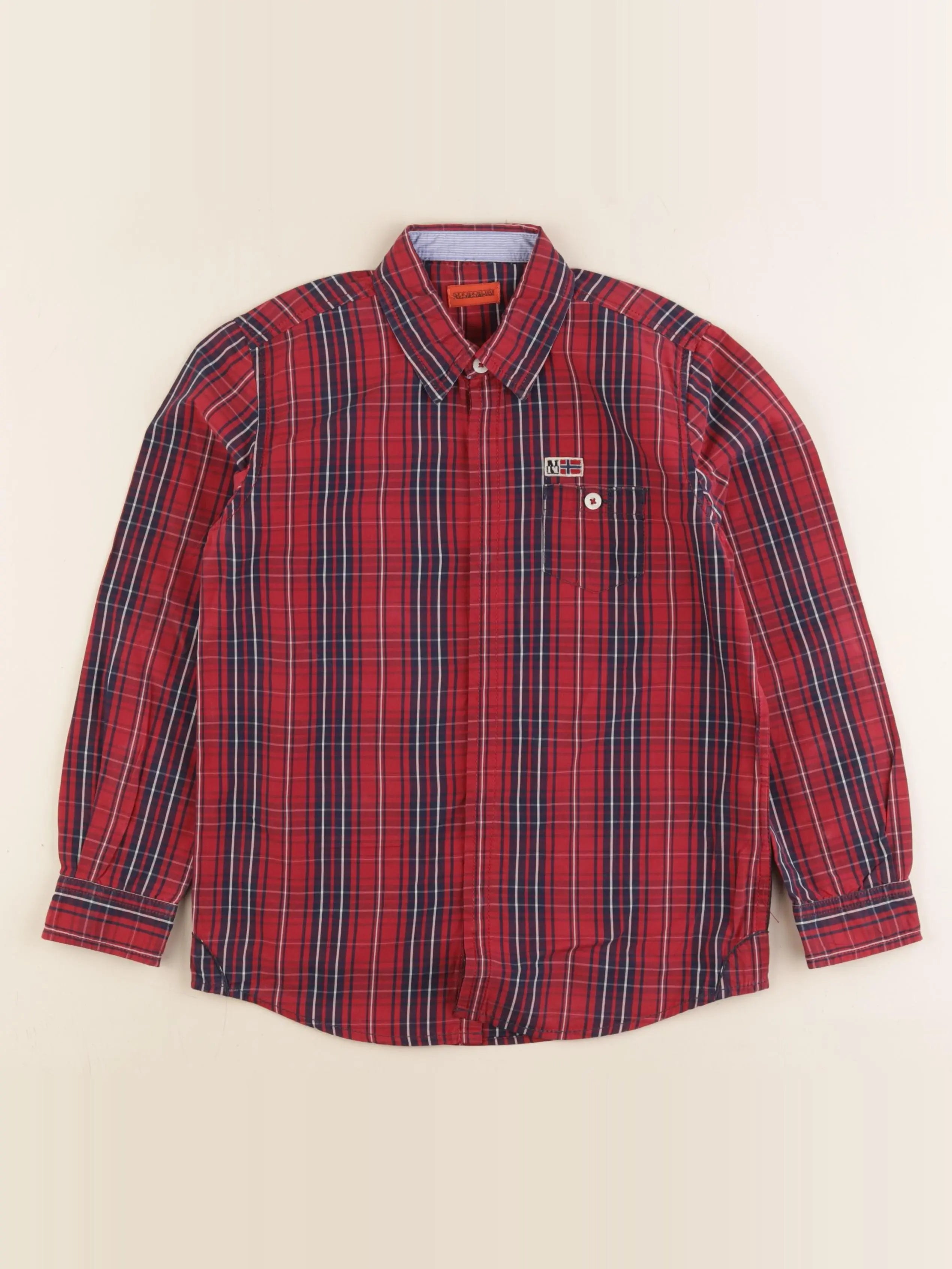 Napapijri - chemise rouge - 8 ans