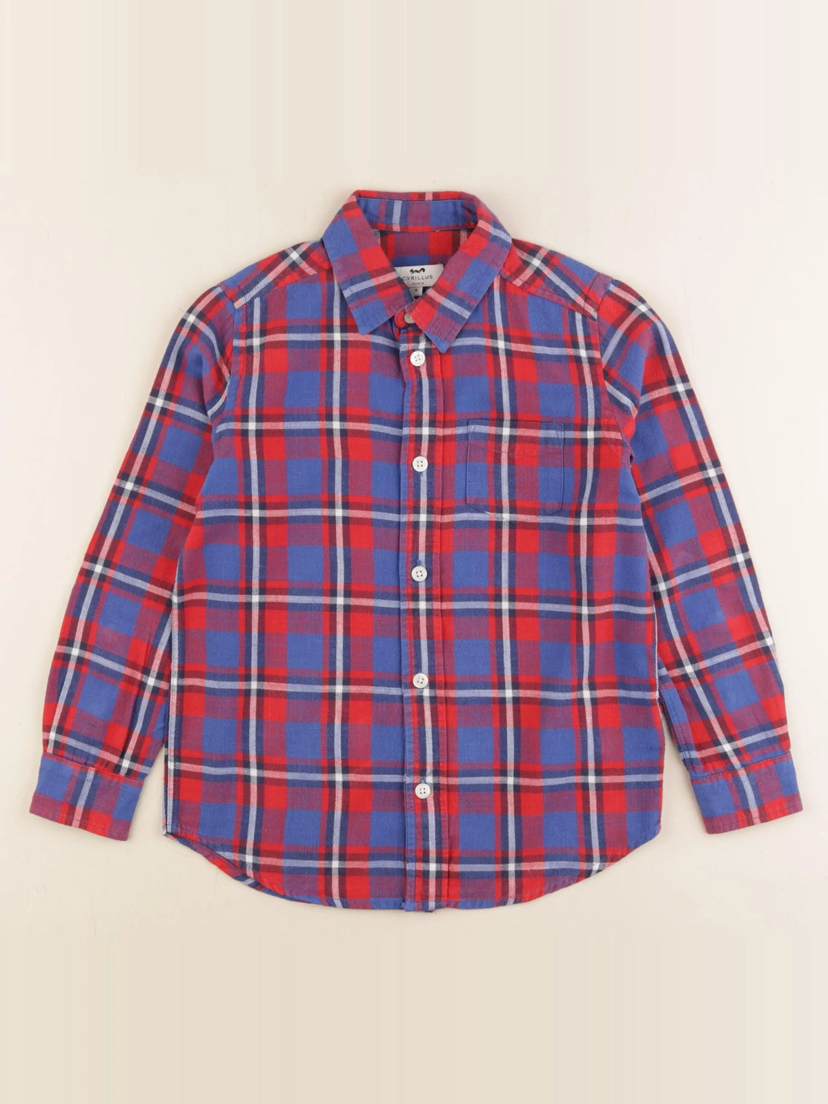 Cyrillus - chemise rouge - 8 ans