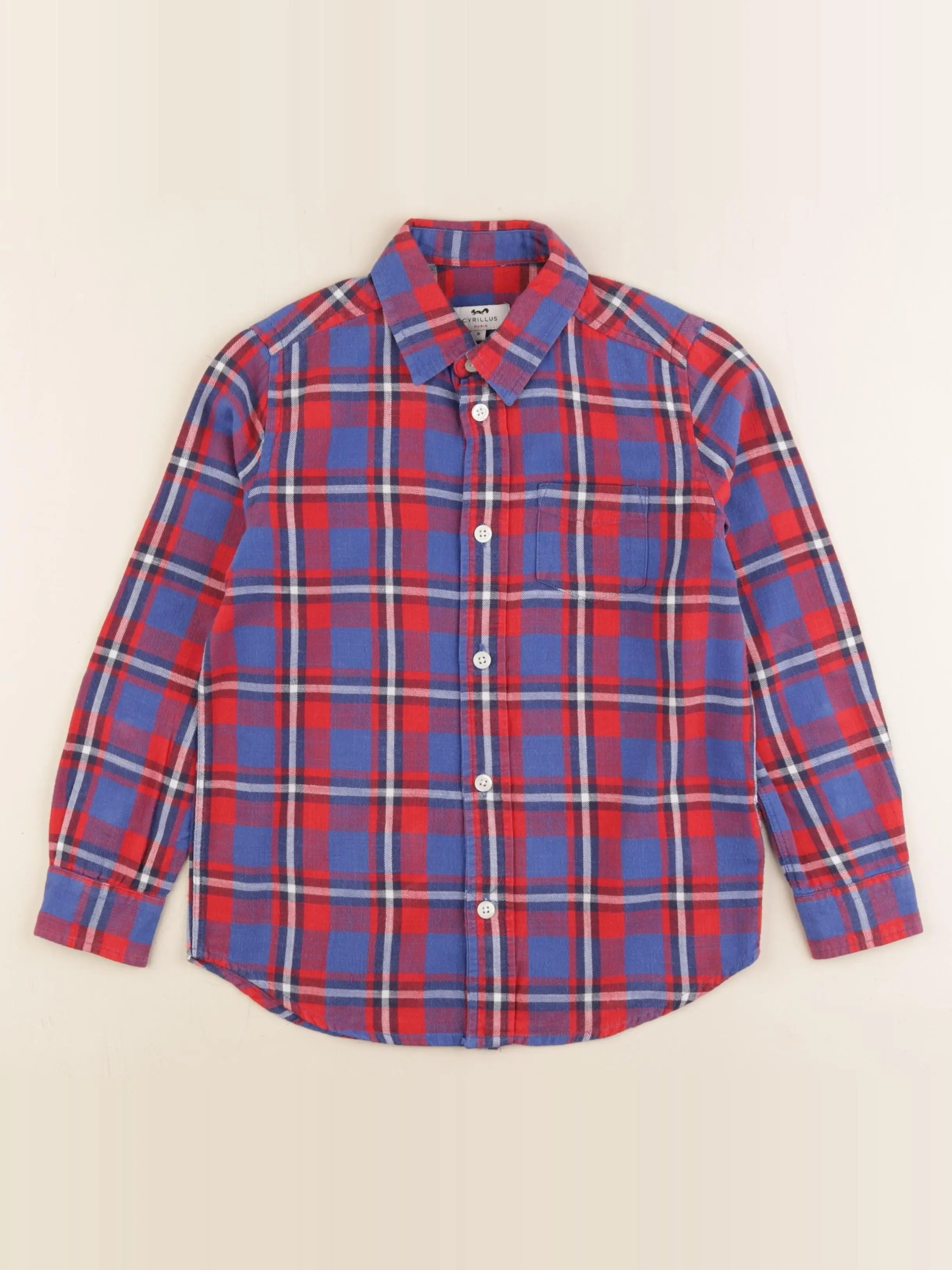 Cyrillus - chemise rouge - 8 ans