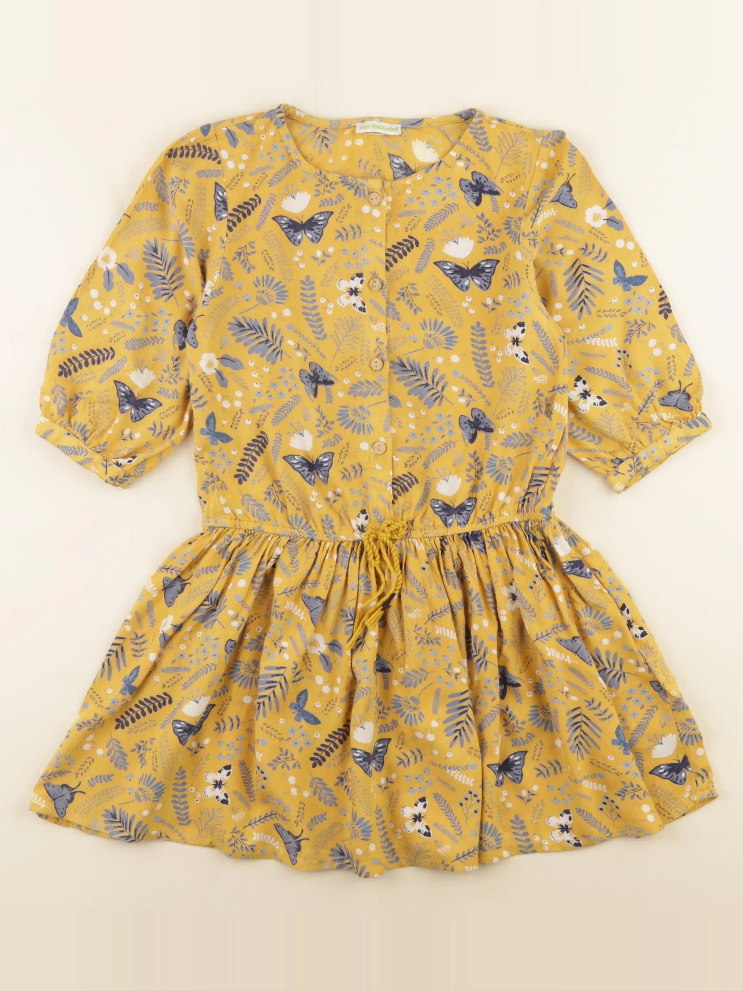 Vertbaudet - robe jaune - 7 ans