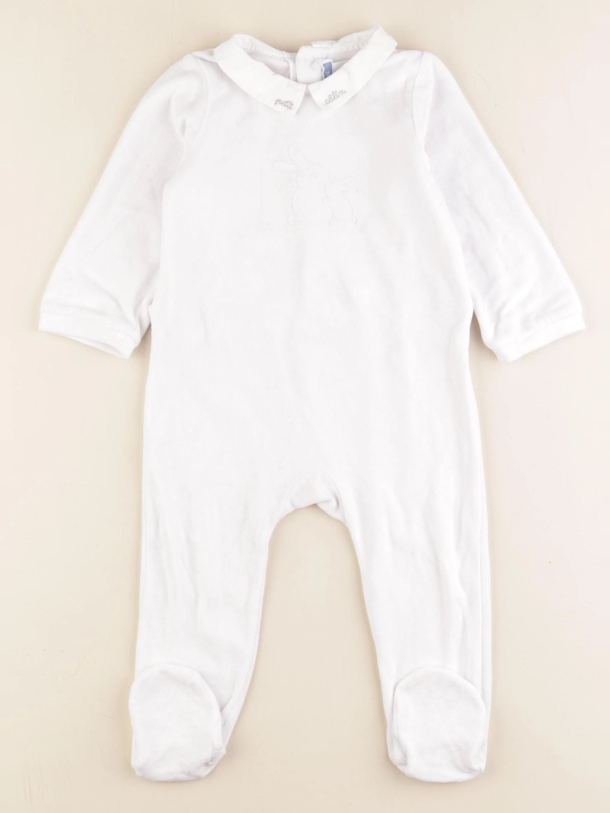Jacadi - pyjama velours blanc - 18 mois