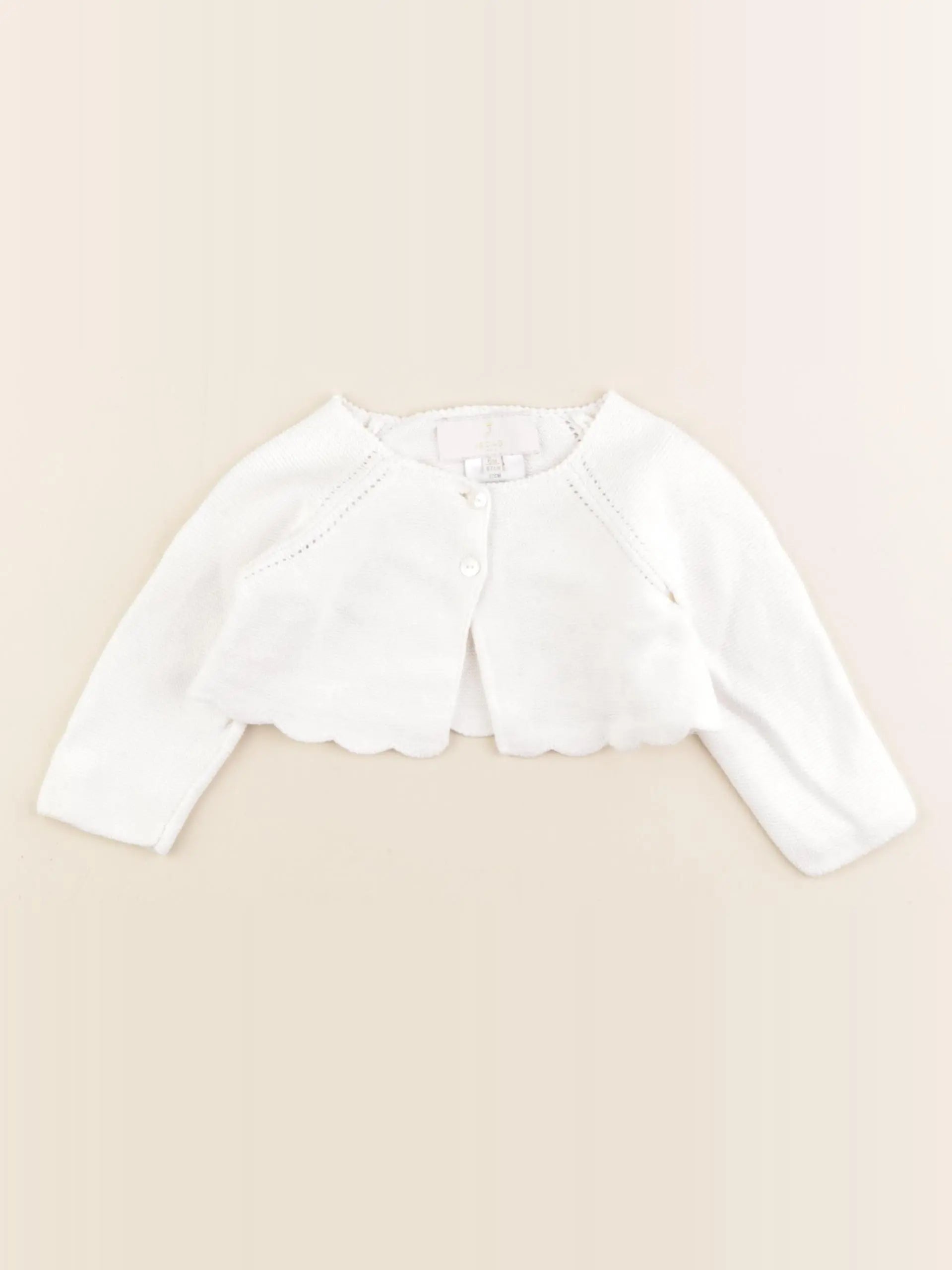 Jacadi - gilet blanc - 6 mois