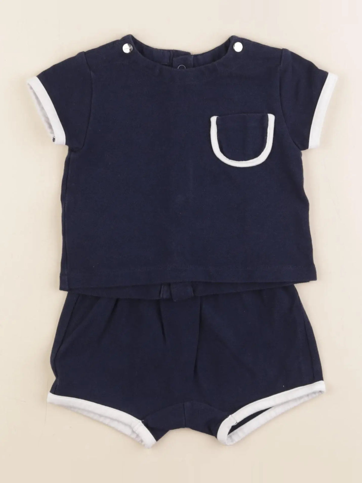 Jacadi - ensemble bleu - 6 mois