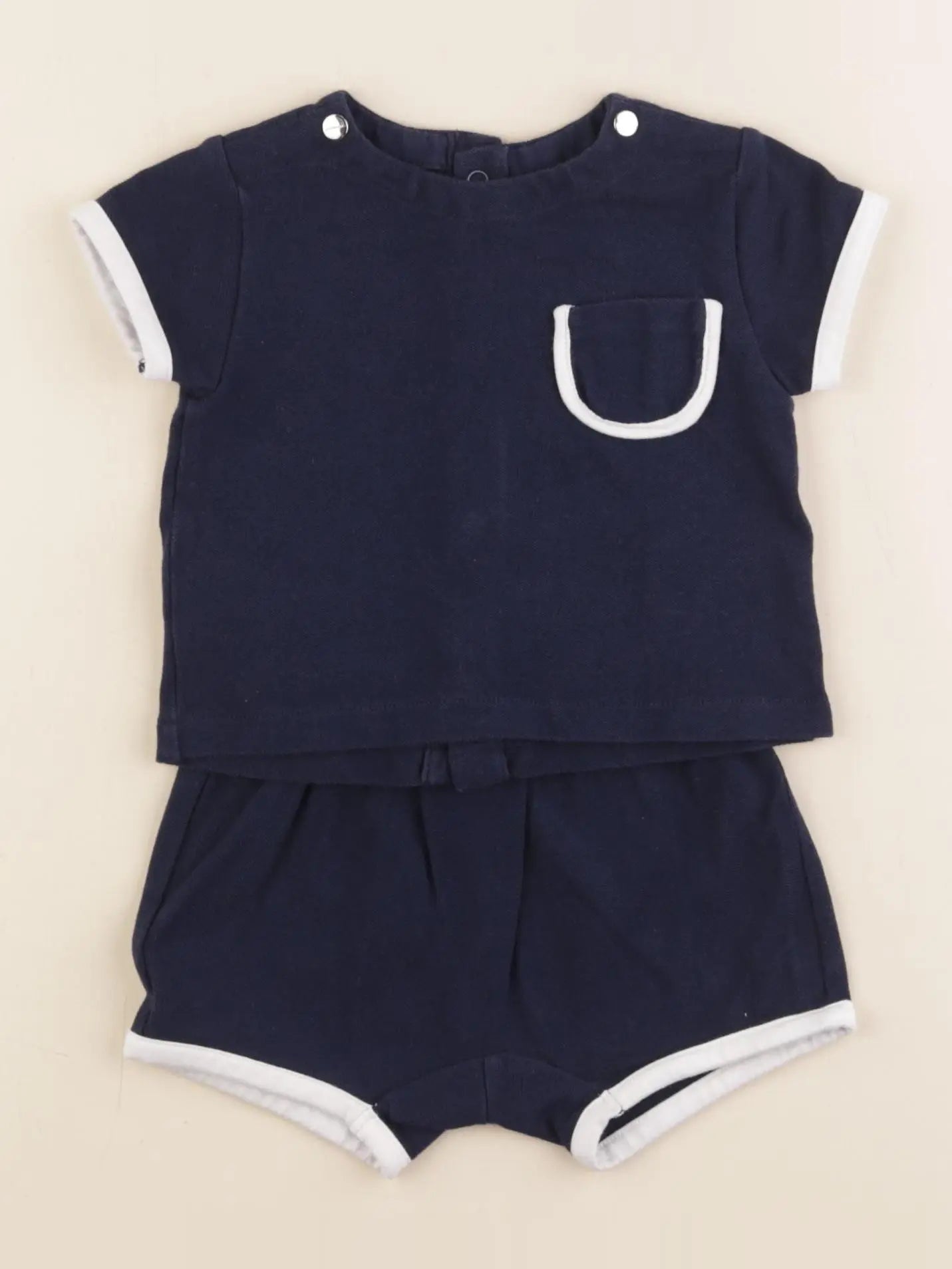 Jacadi - ensemble bleu - 6 mois