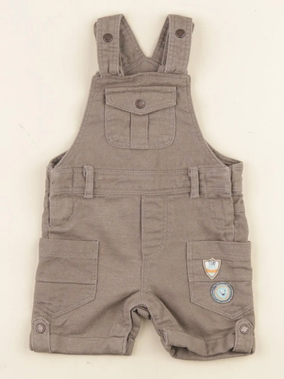 Vertbaudet - salopette marron - 3 mois