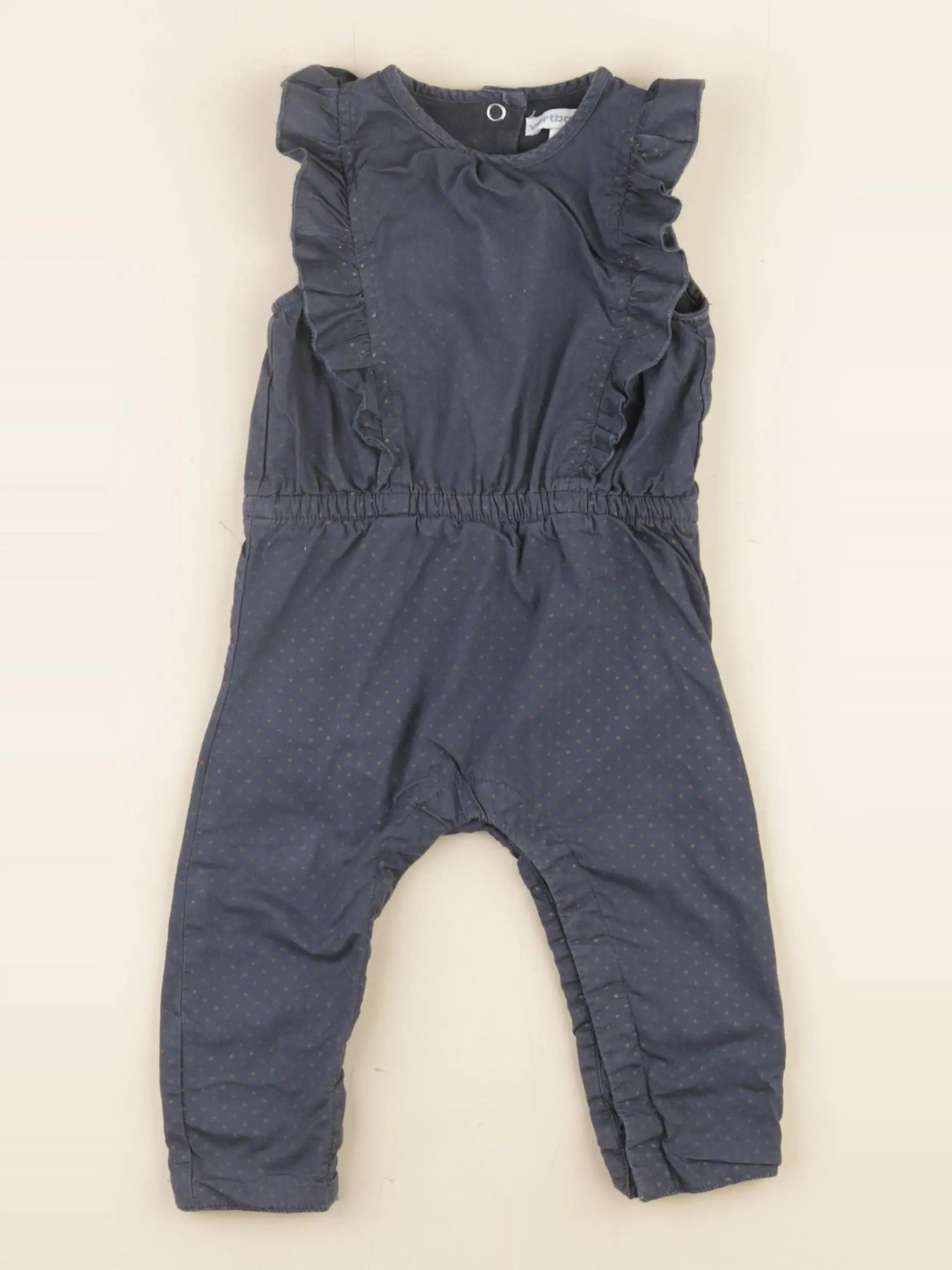 Vertbaudet - combinaison bleu, or - 6 mois