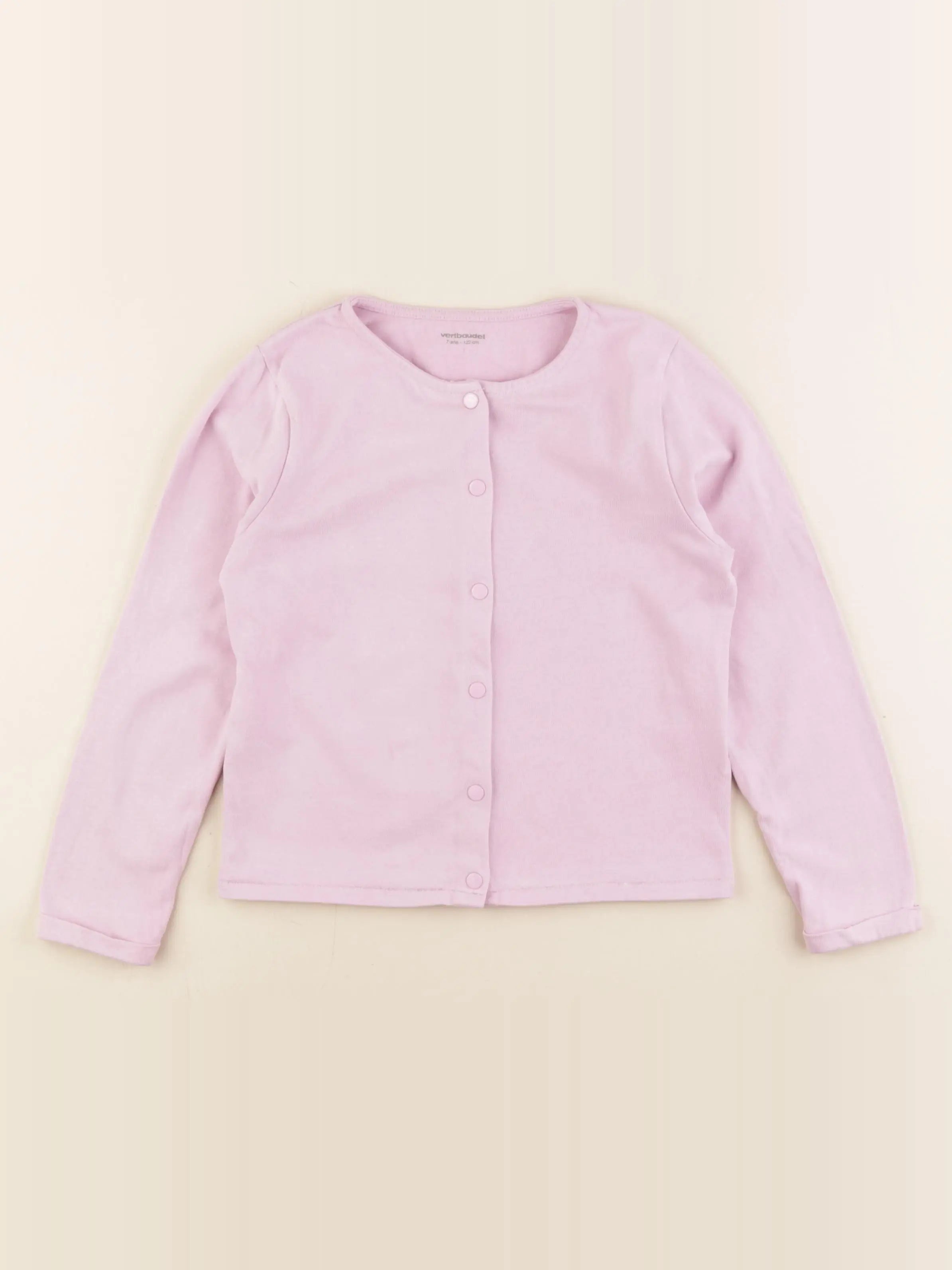 Vertbaudet - sweat rose - 7 ans