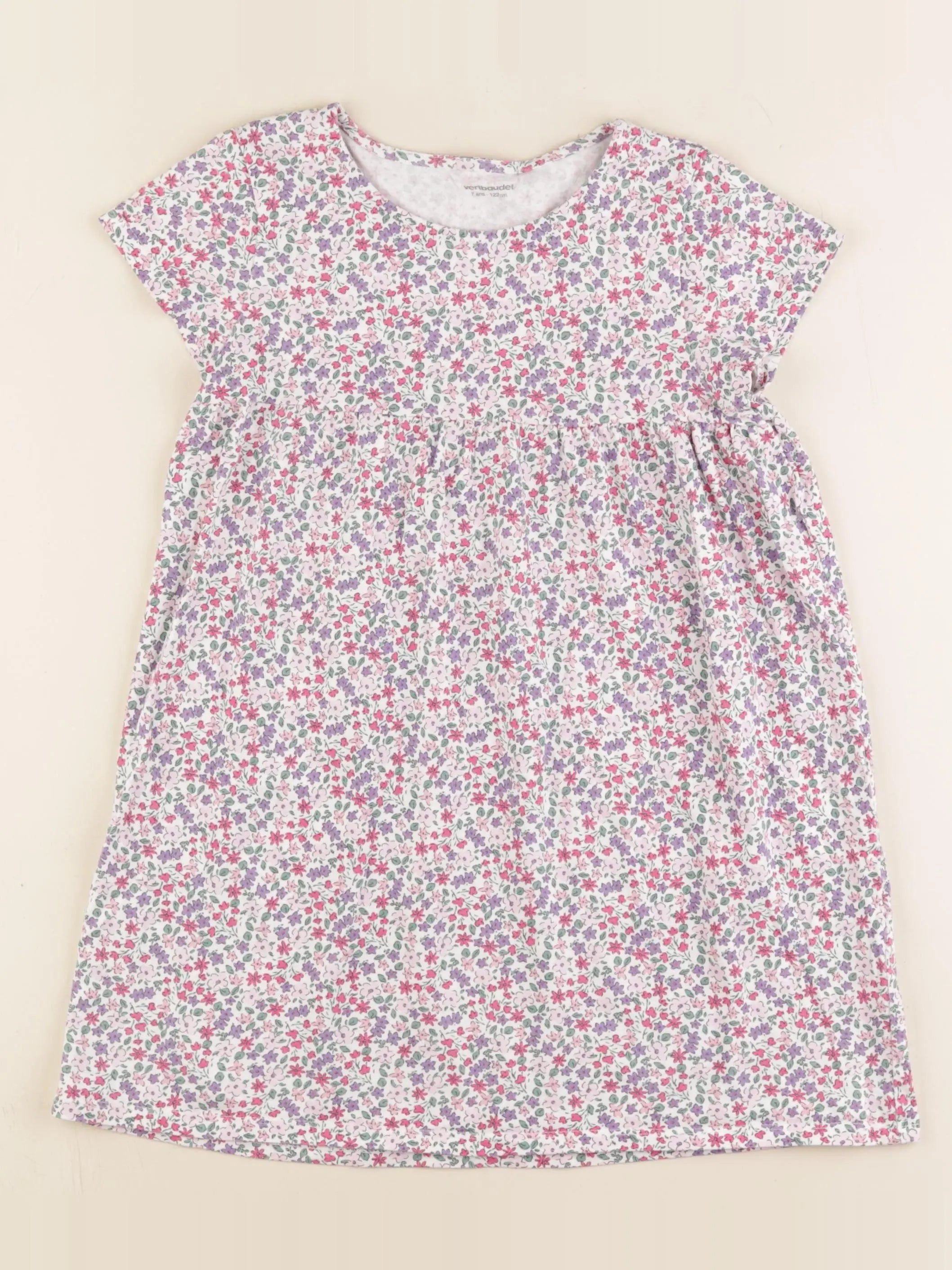 Vertbaudet - robe multicolore - 7 ans