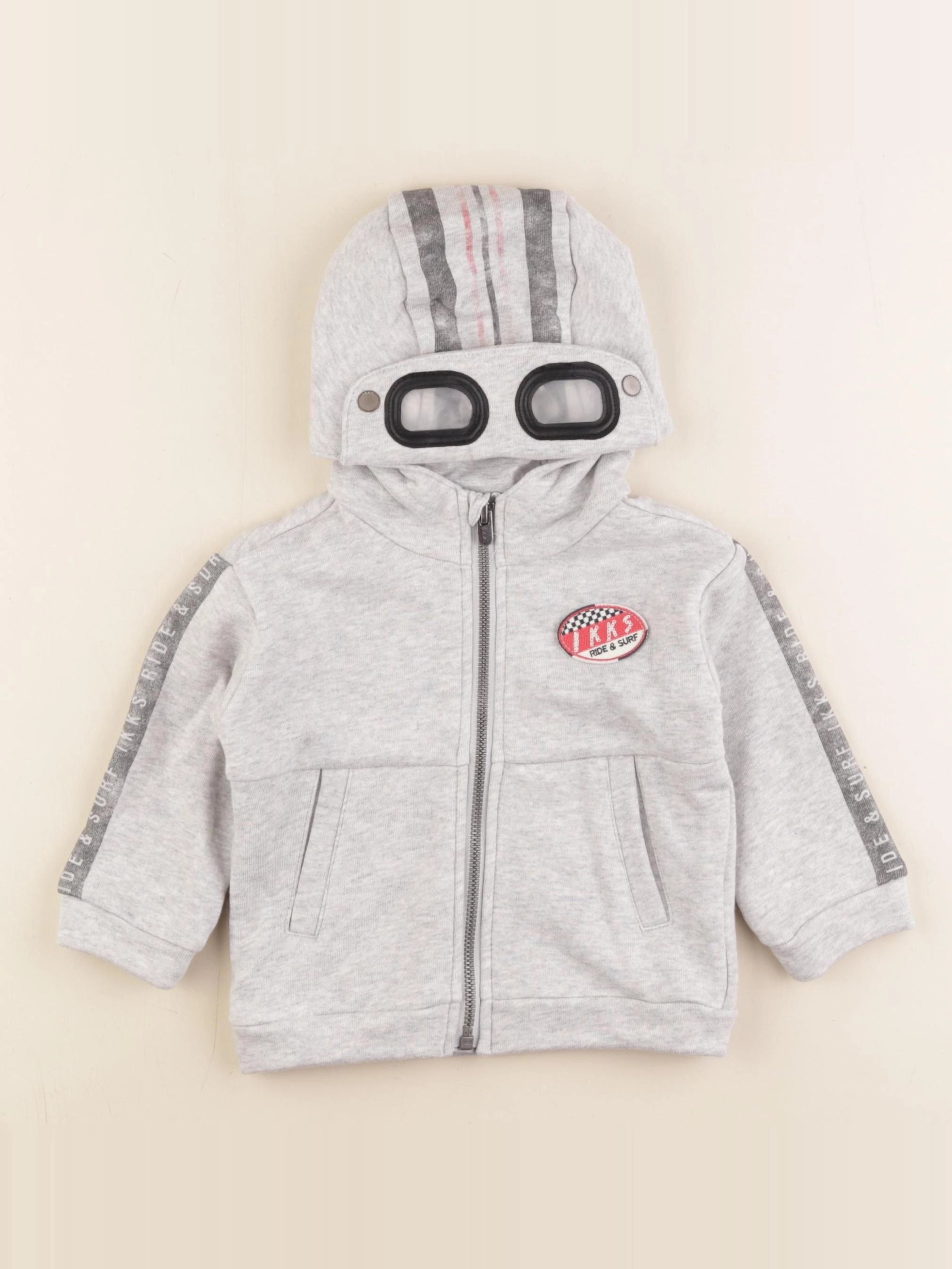 IKKS - sweat gris - 12 mois