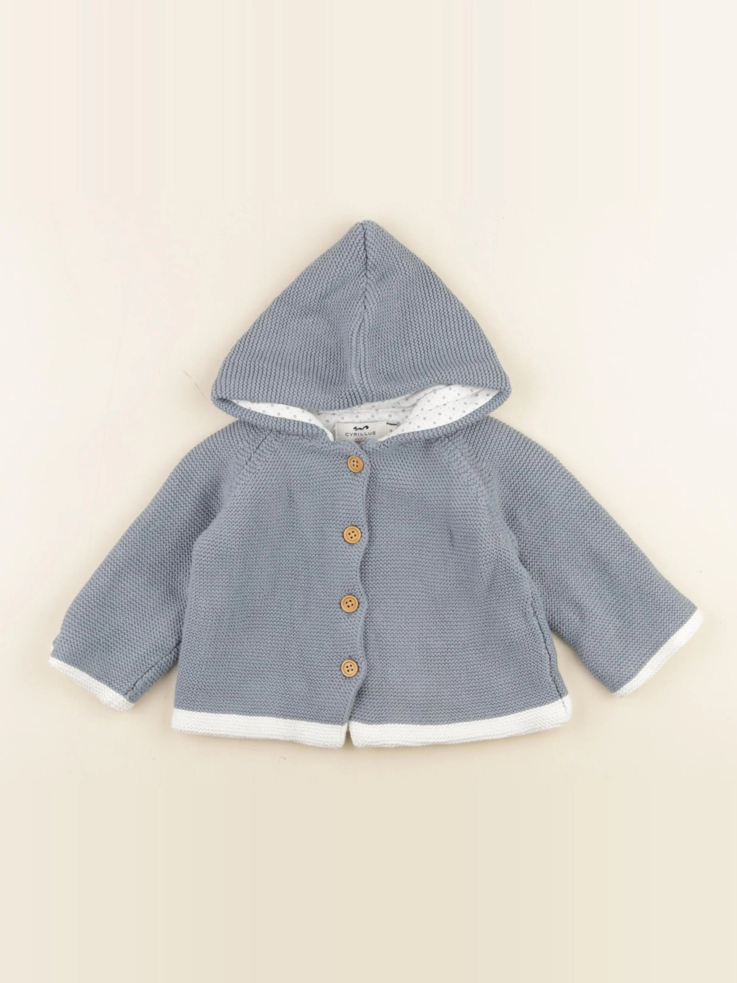 Cyrillus - gilet bleu - 12 mois