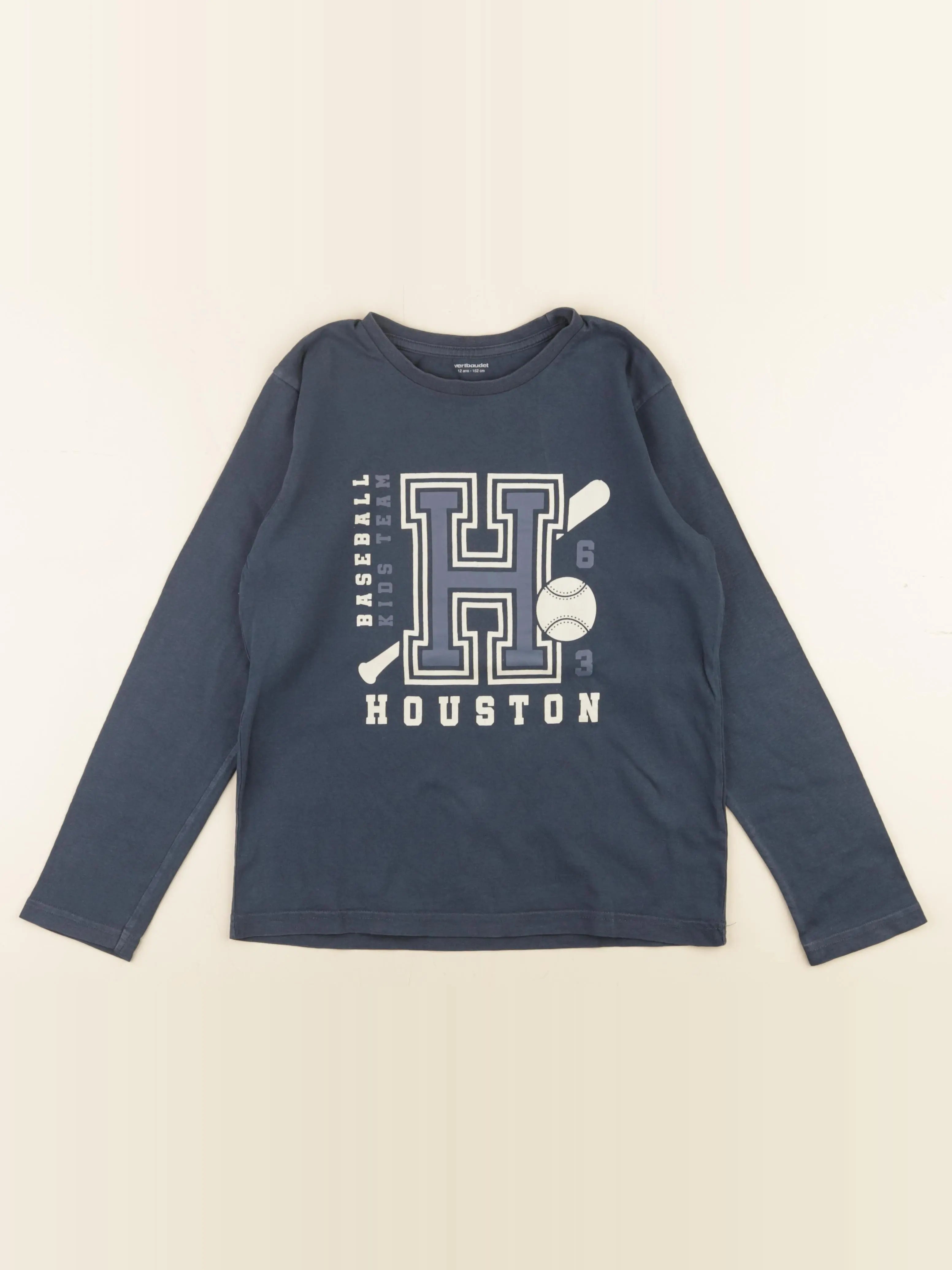 Vertbaudet - tee-shirt bleu - 12 ans