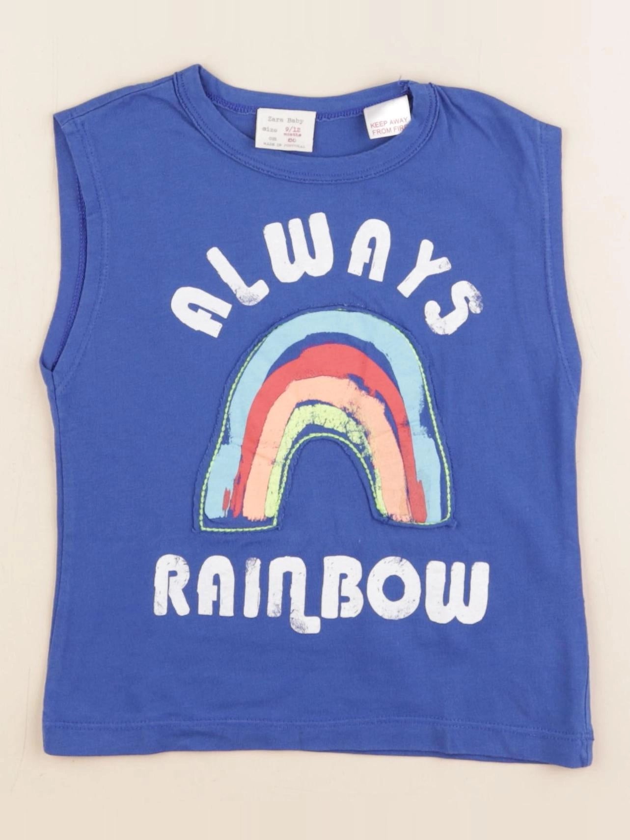 Zara - débardeur bleu - 9/12 mois