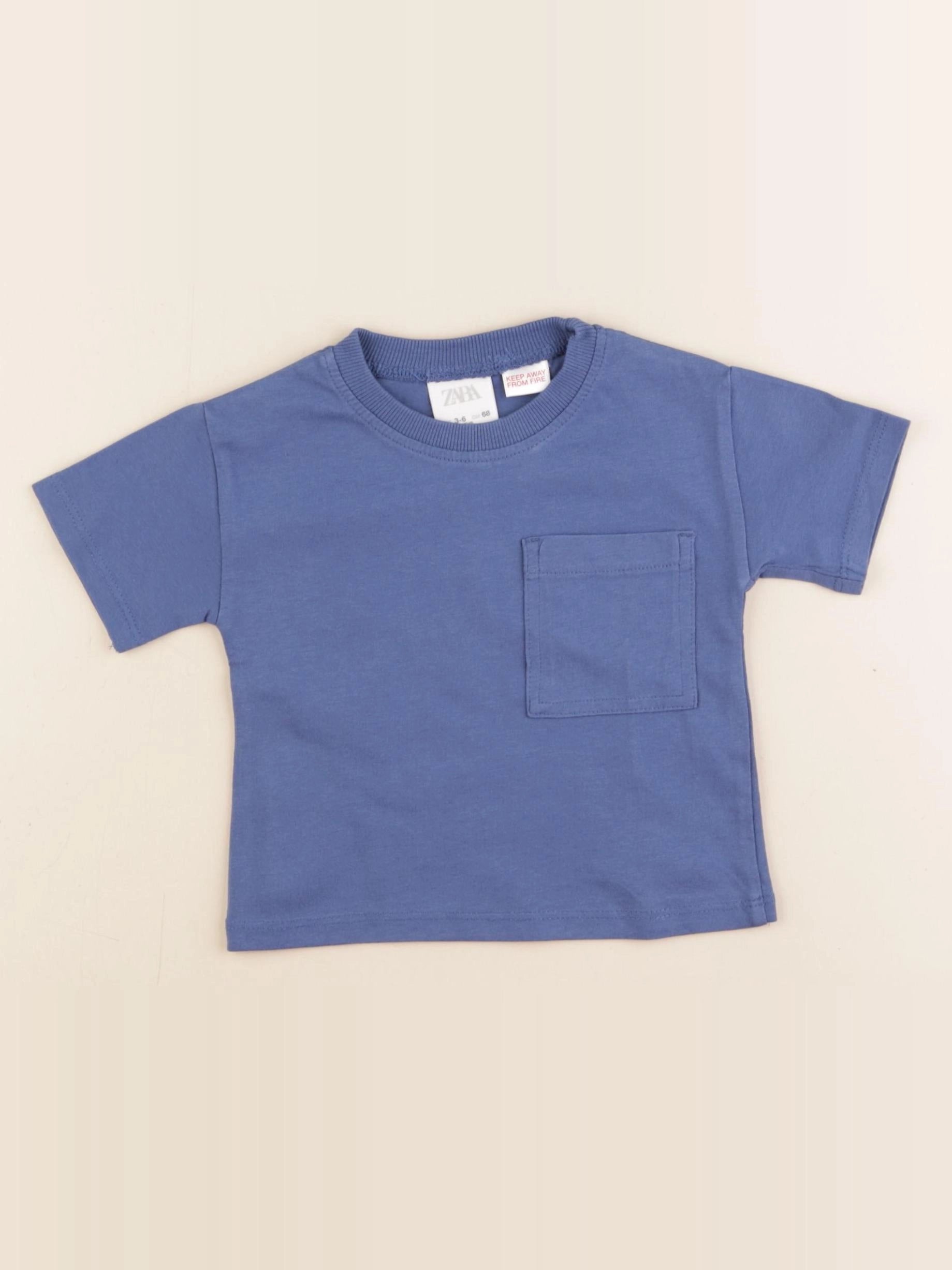 Zara - tee-shirt bleu - 3/6 mois