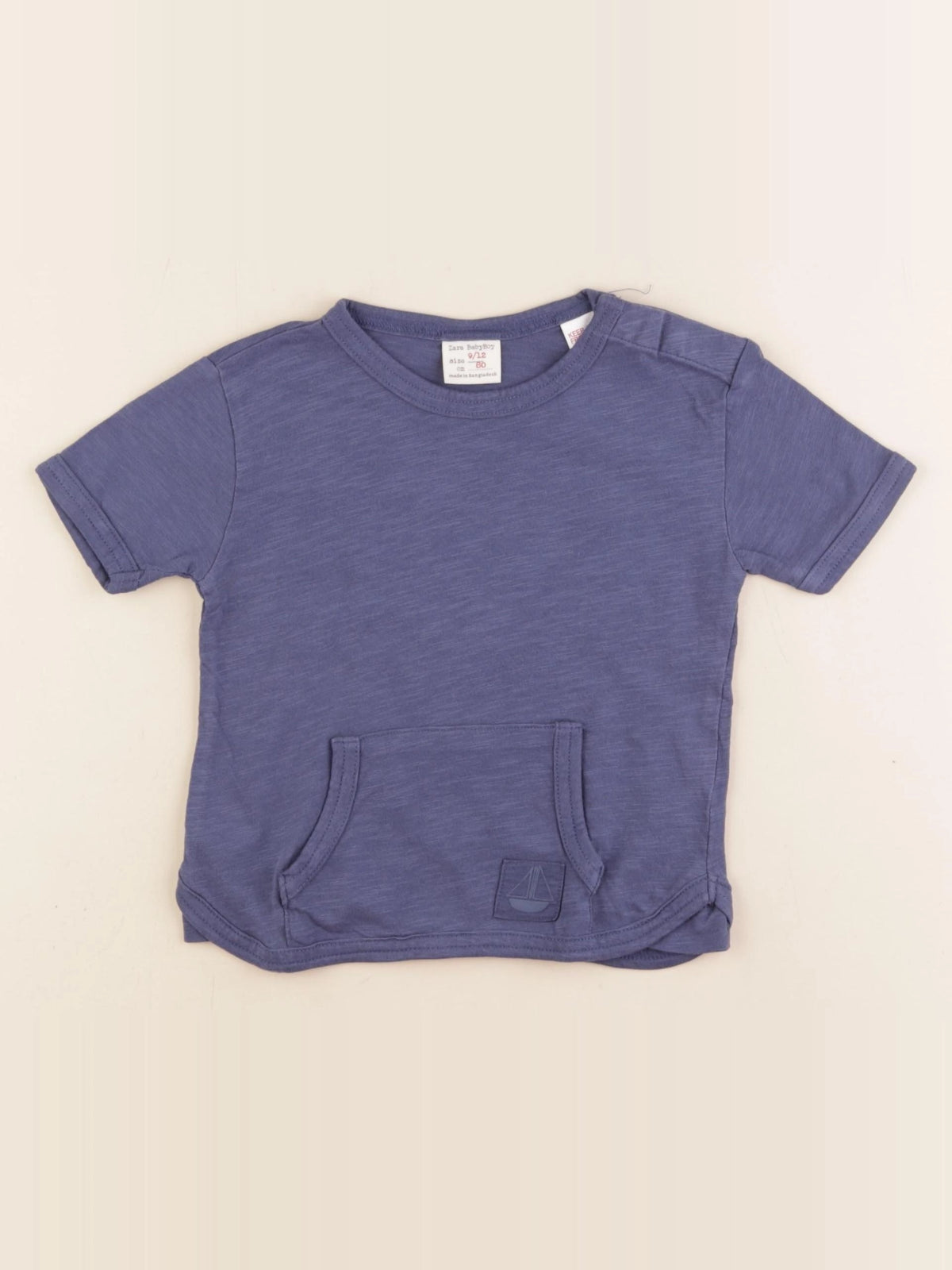 Zara - tee-shirt bleu - 9/12 mois