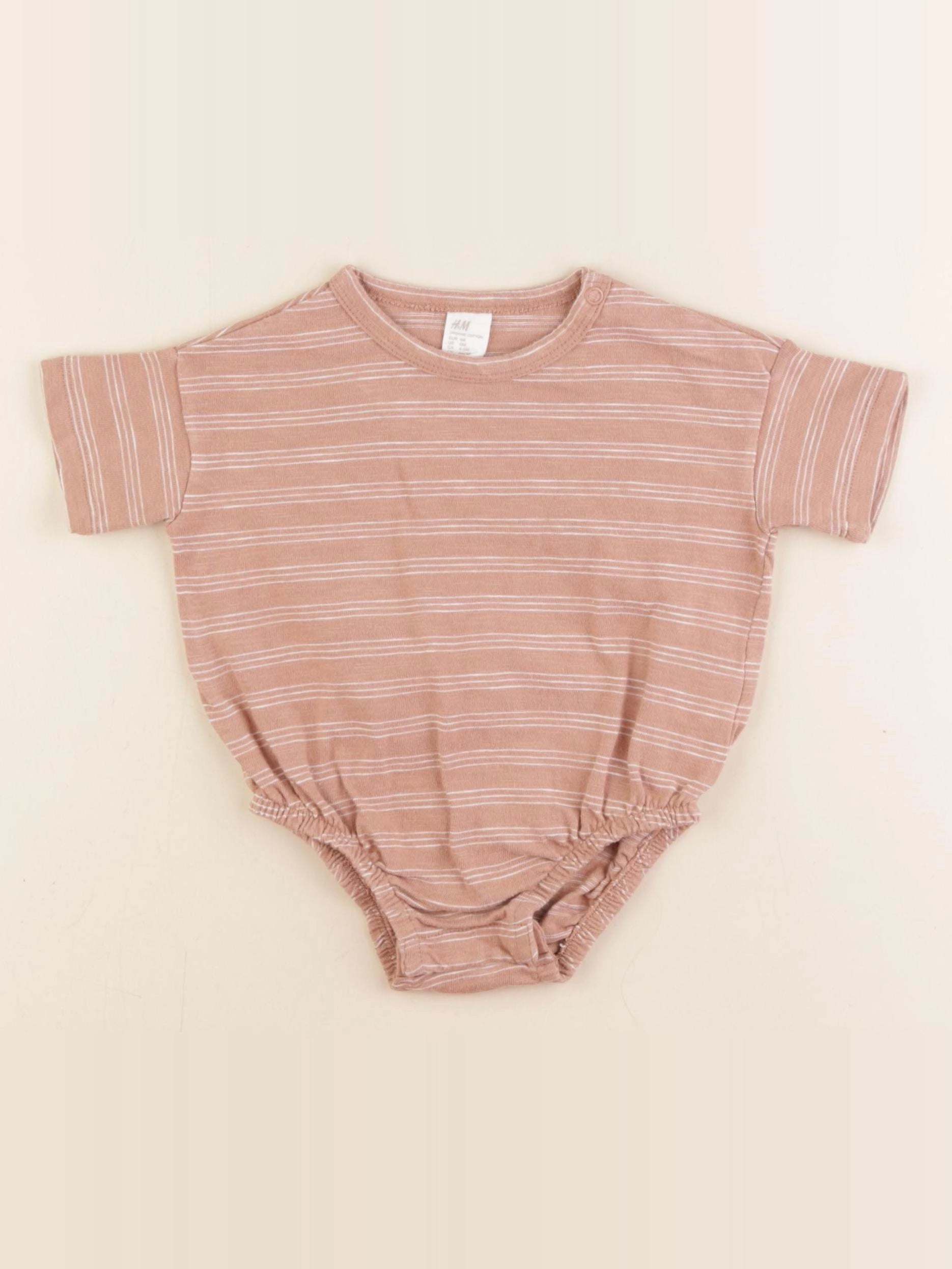 H&M - combinaison marron - 4/6 mois