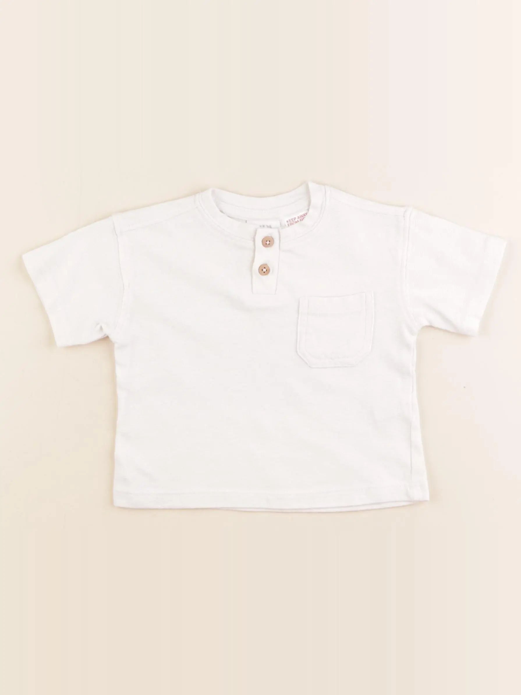 Zara - tee-shirt beige - 3/4 mois