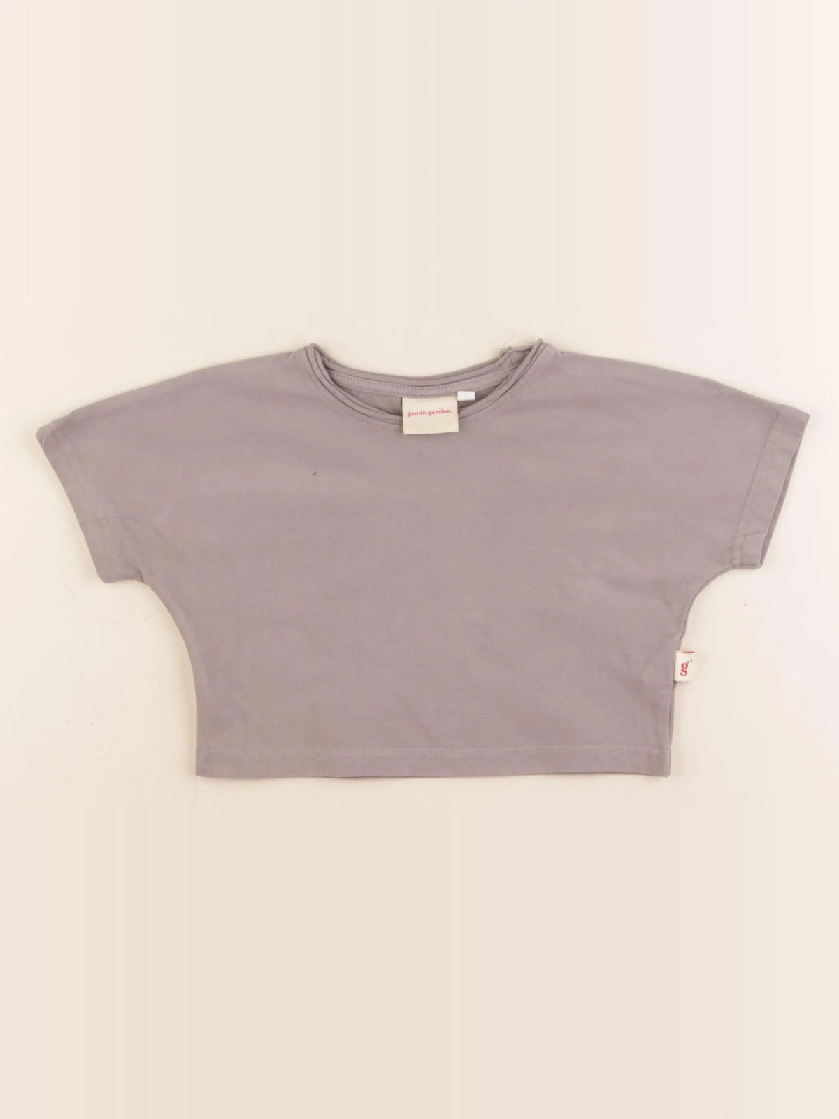 Gamin gamine - tee-shirt gris - 3/6 mois