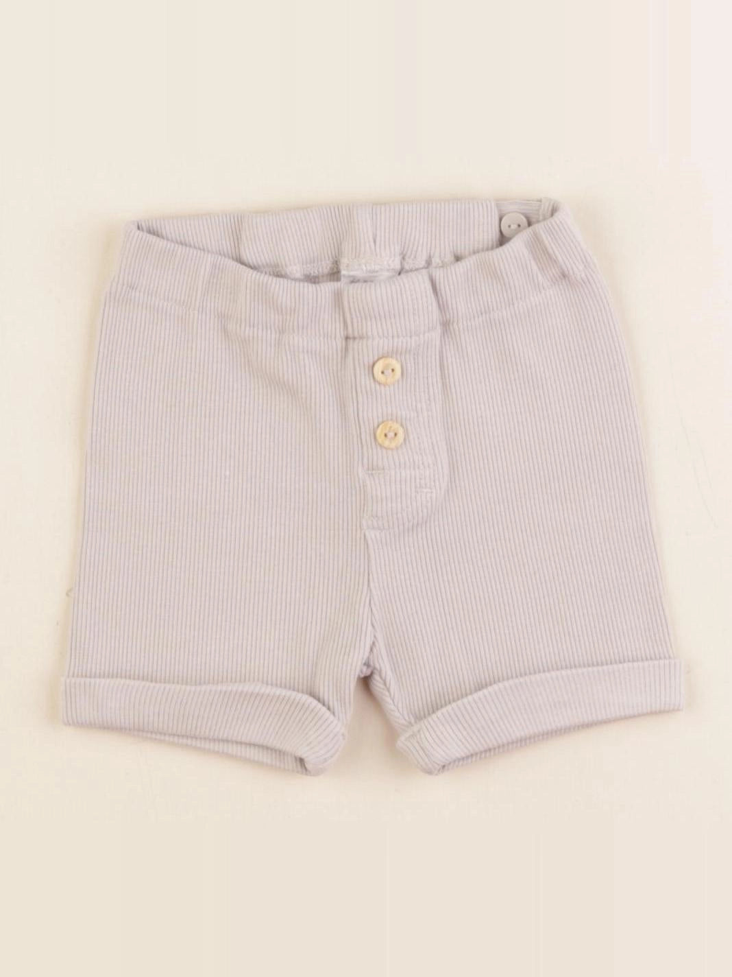 H&M - short beige - 4/6 mois