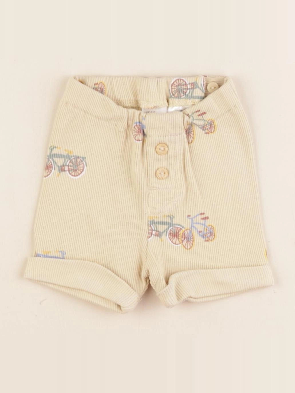 H&M - short beige - 4/6 mois