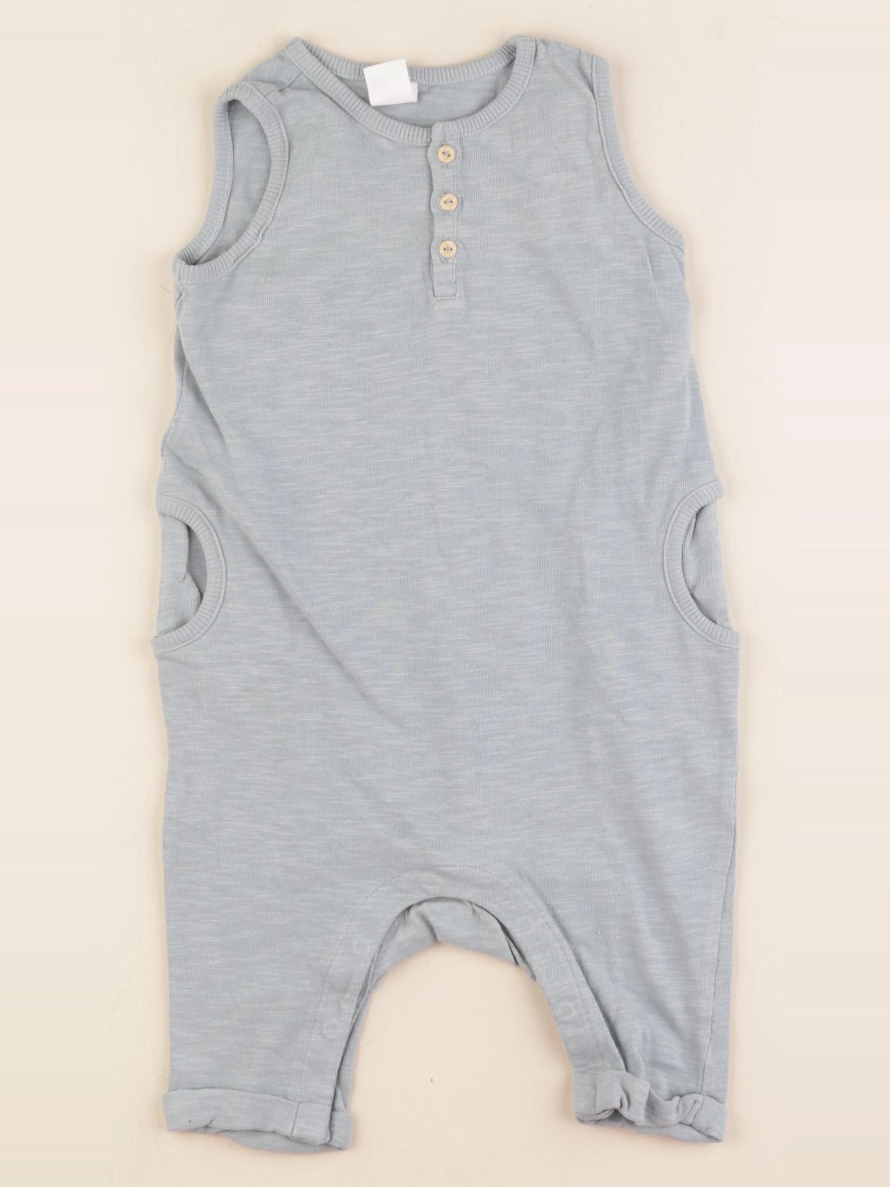 H&M - combinaison bleu - 9/12 mois