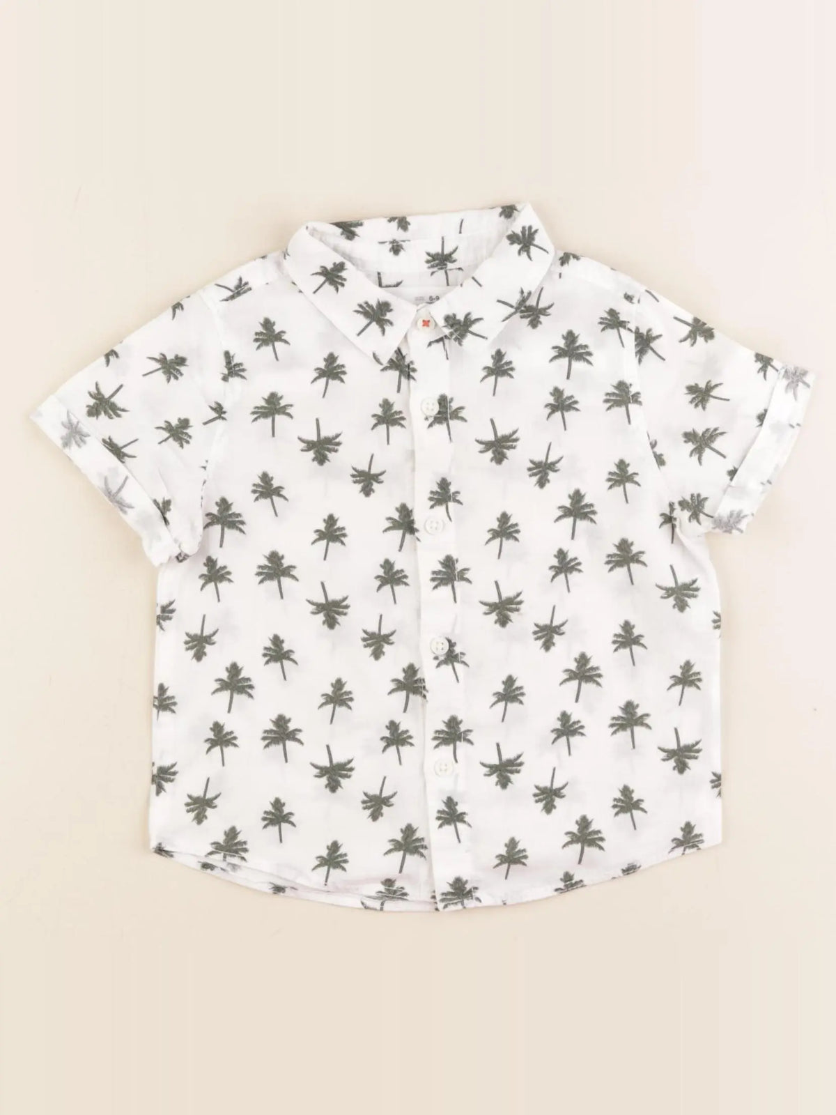 Zara - chemise blanc, vert - 6/9 mois