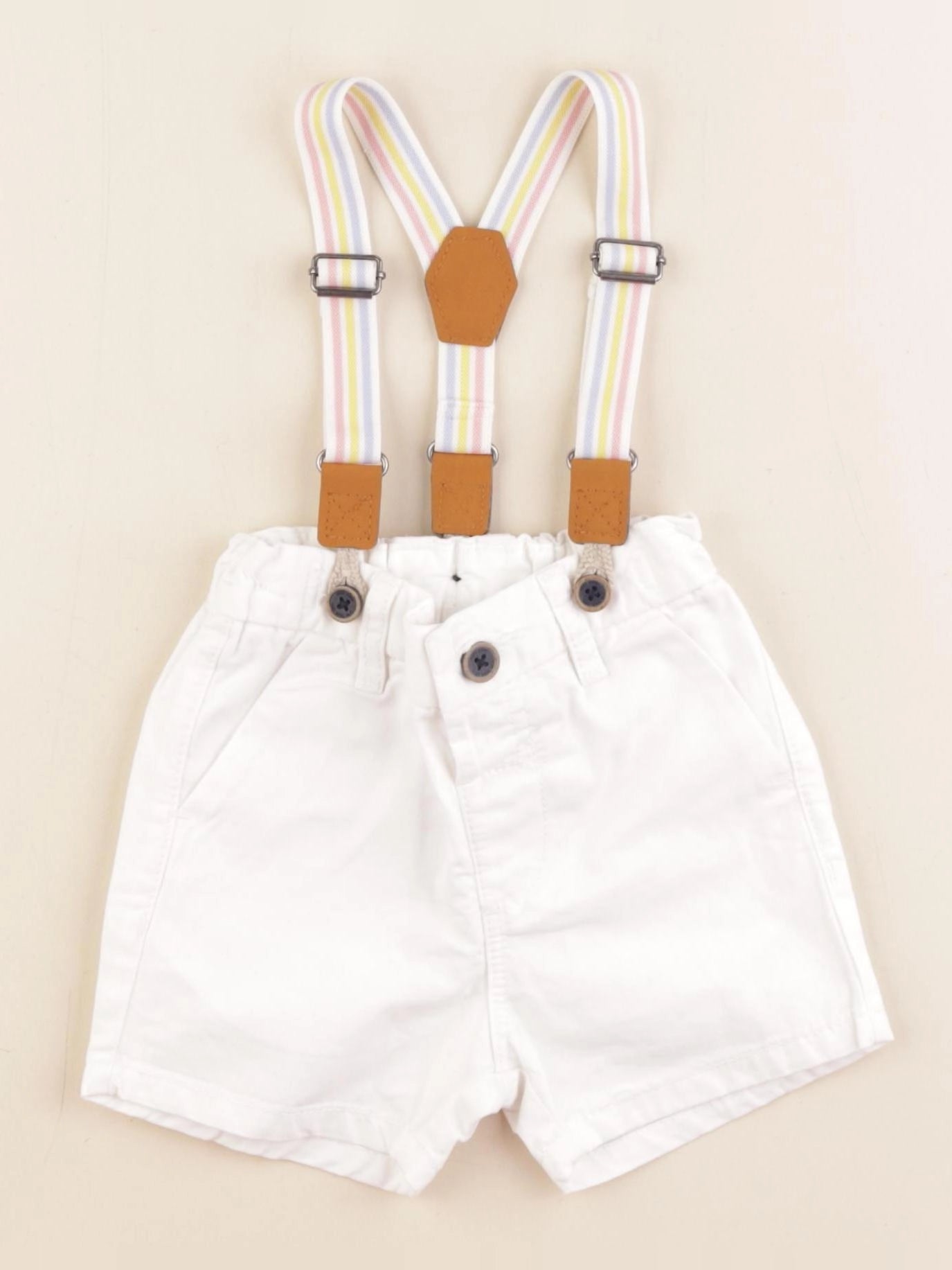 Next - short blanc - 6/9 mois