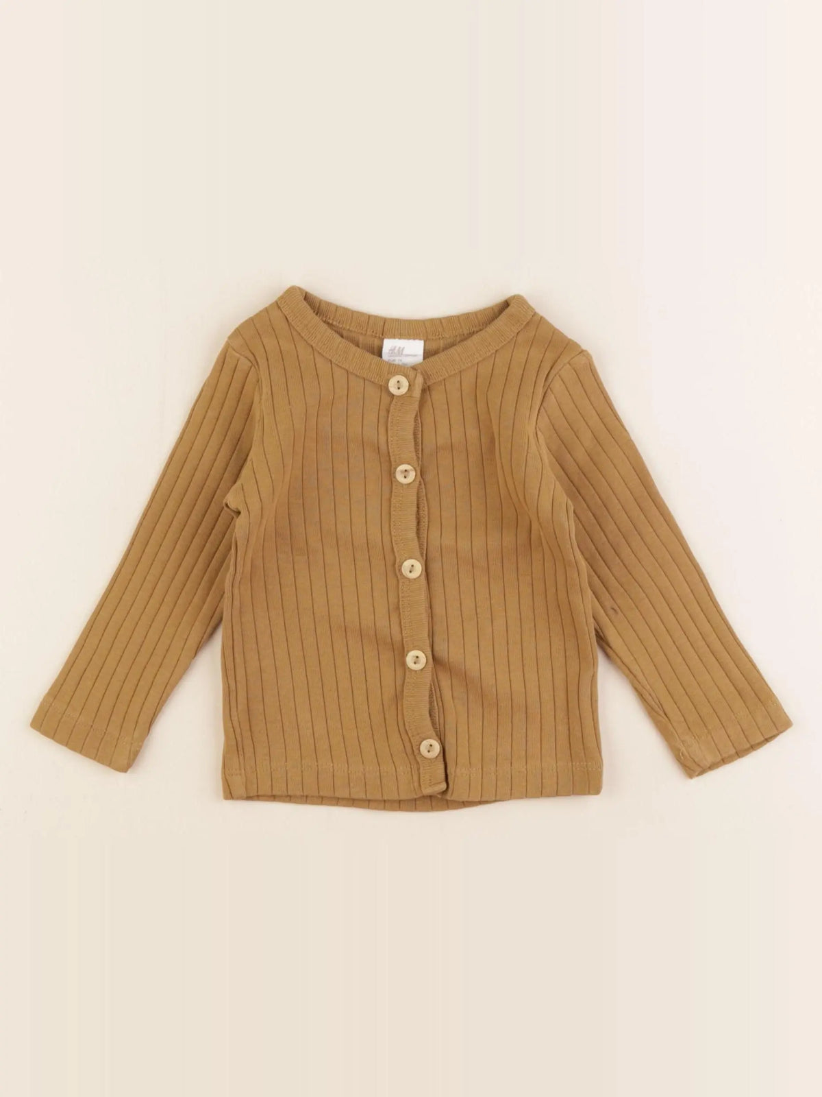 H&M - tee-shirt marron - 6/9 mois