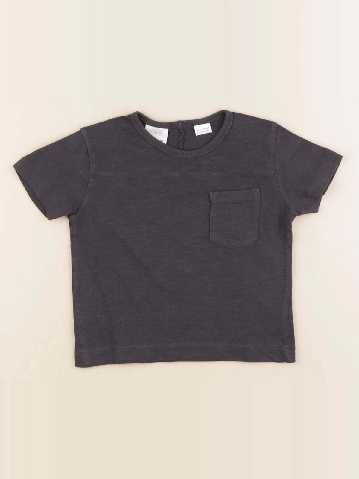 Zara - tee-shirt gris - 9/12 mois