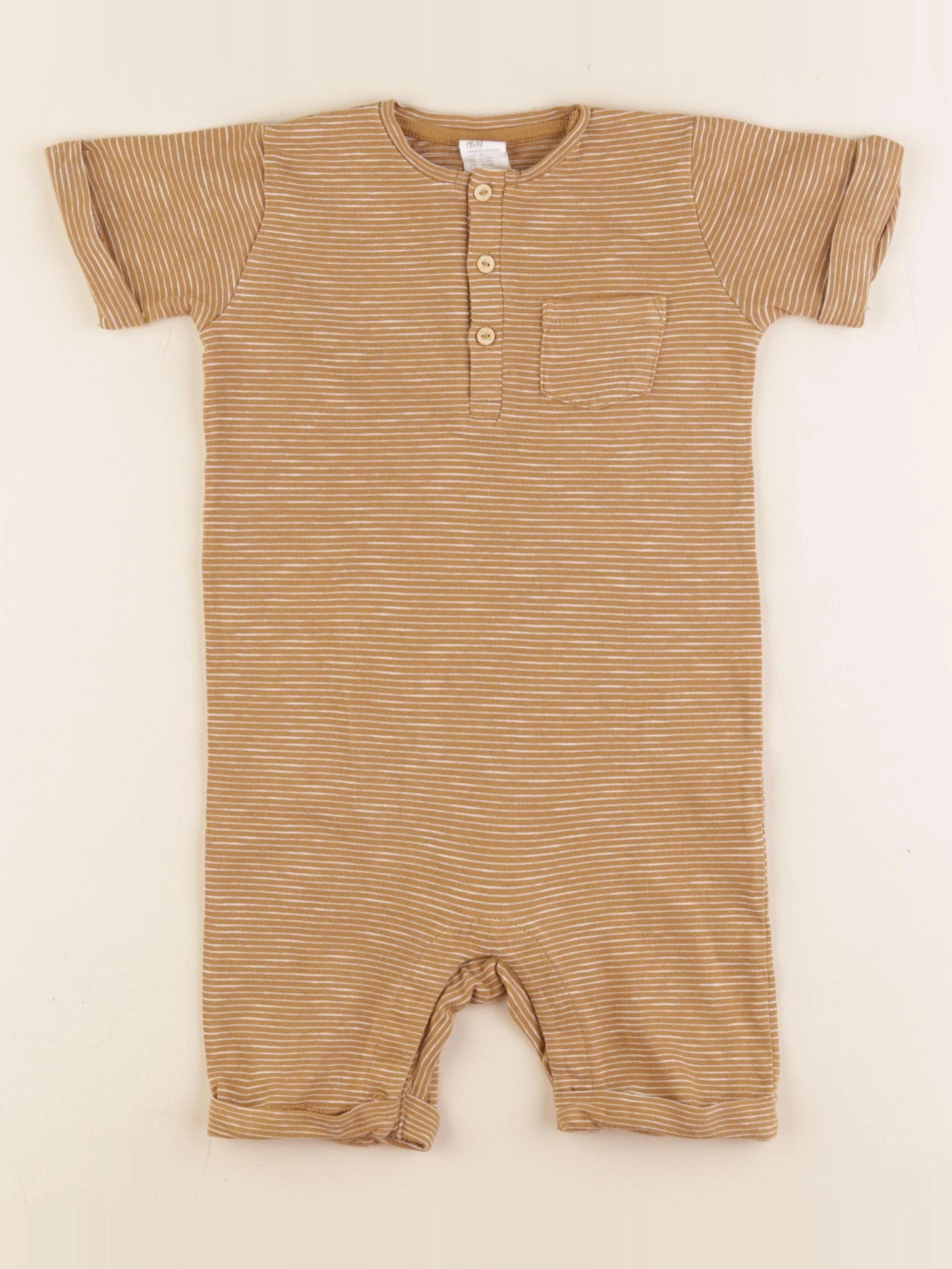 H&M - combinaison marron - 9/12 mois