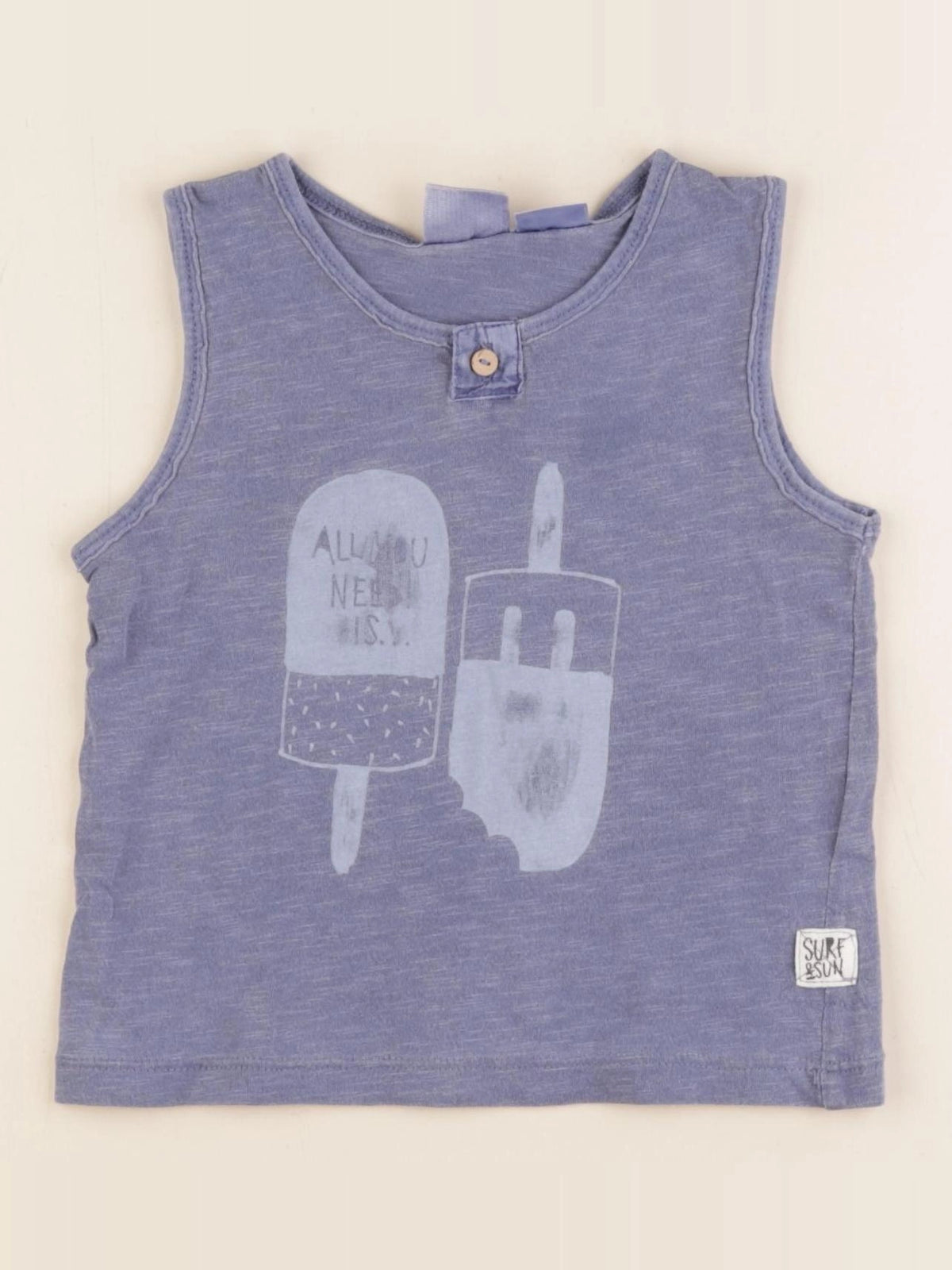 Zara - débardeur bleu - 12 mois