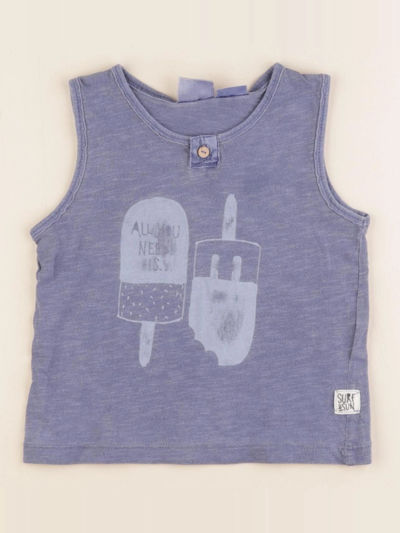 Zara - débardeur bleu - 12 mois