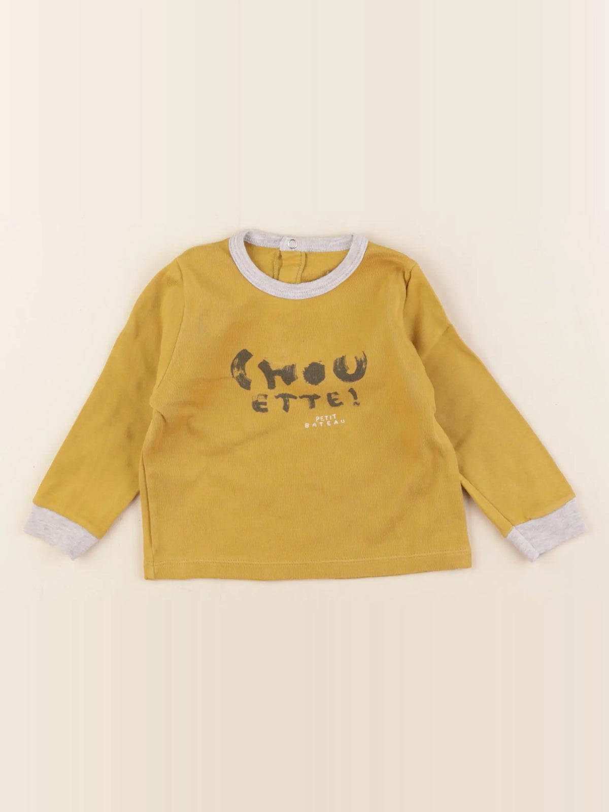 Petit Bateau - tee-shirt jaune - 12 mois