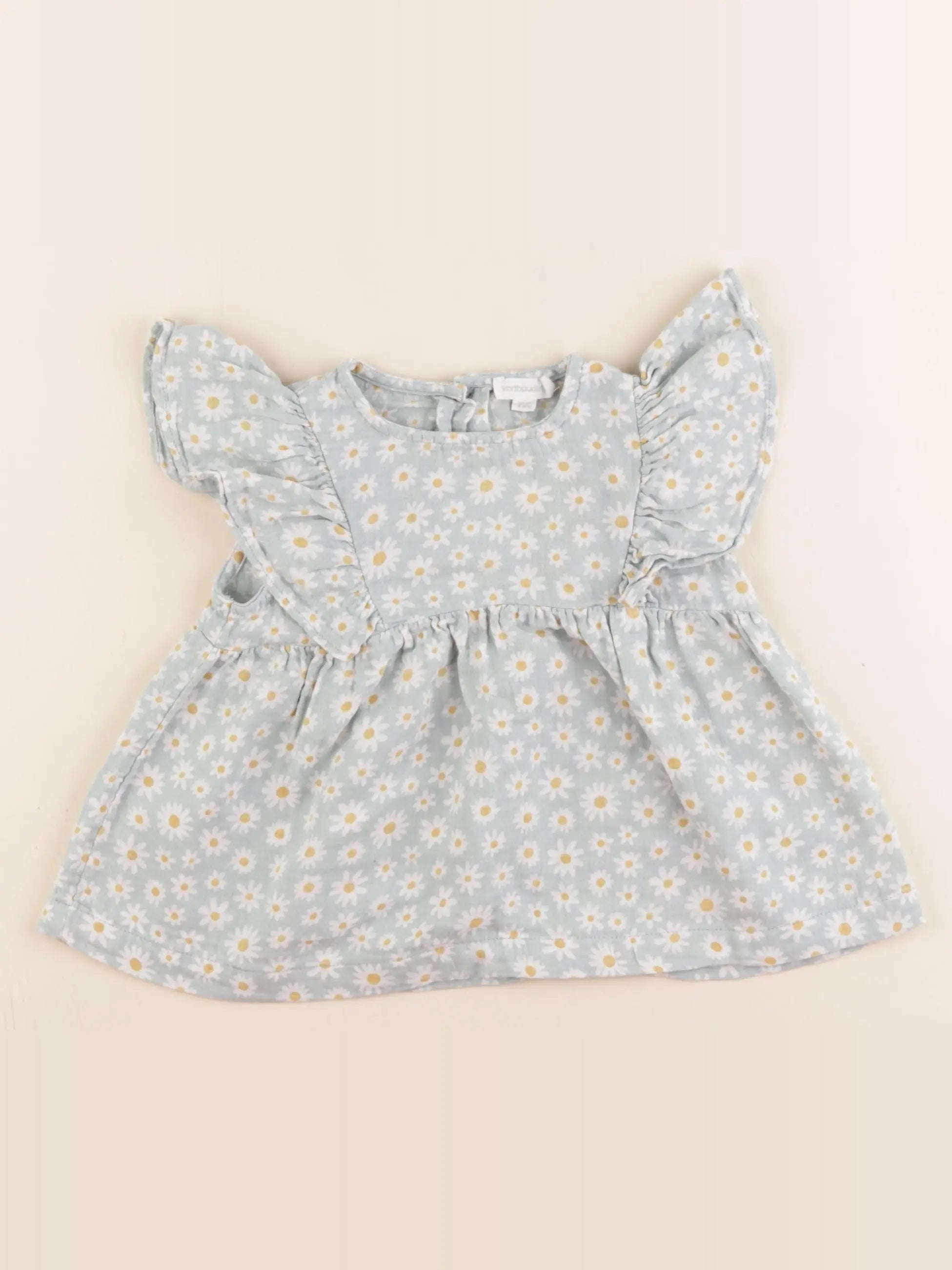 Vertbaudet - blouse bleu - 2 ans