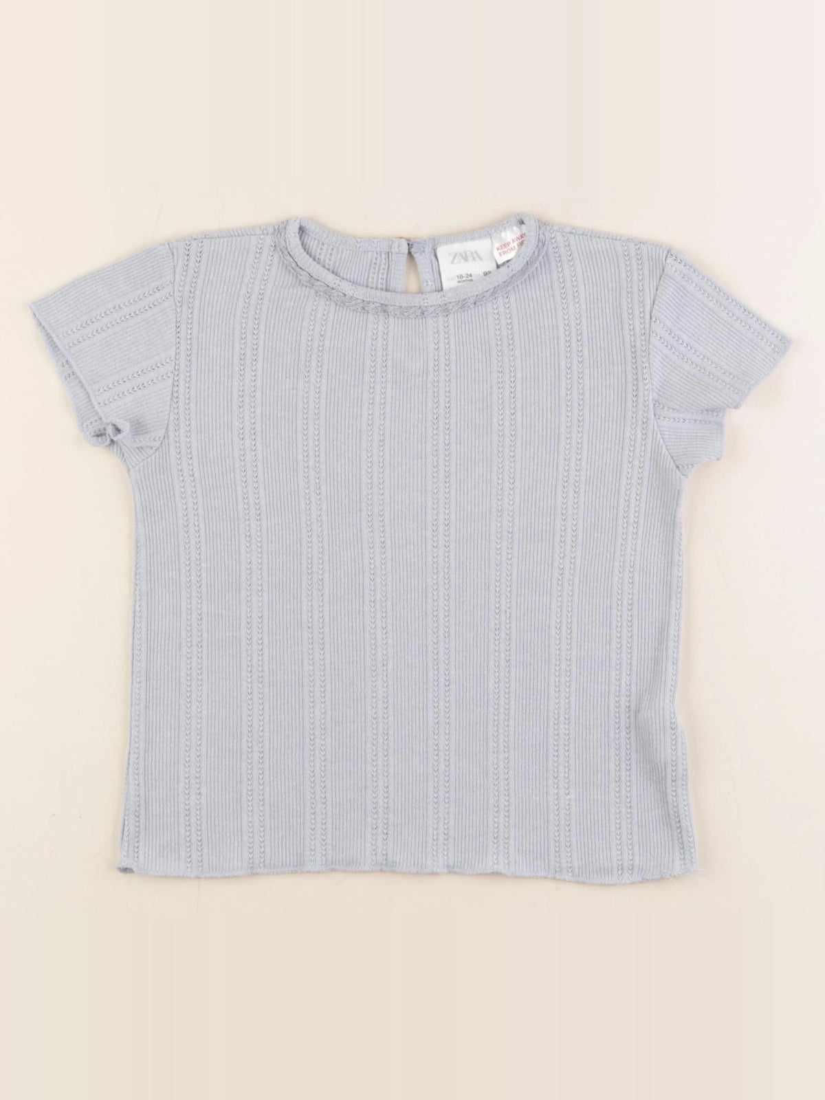 Zara - tee-shirt bleu - 18/24 mois