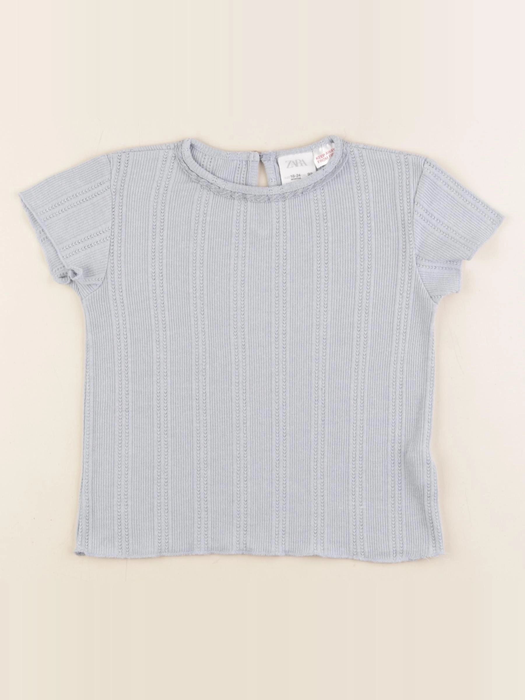 Zara - tee-shirt bleu - 18/24 mois