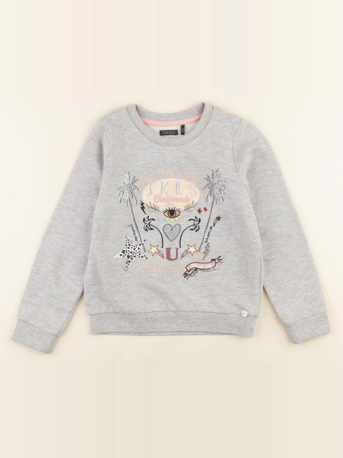 IKKS - sweat gris - 6 ans