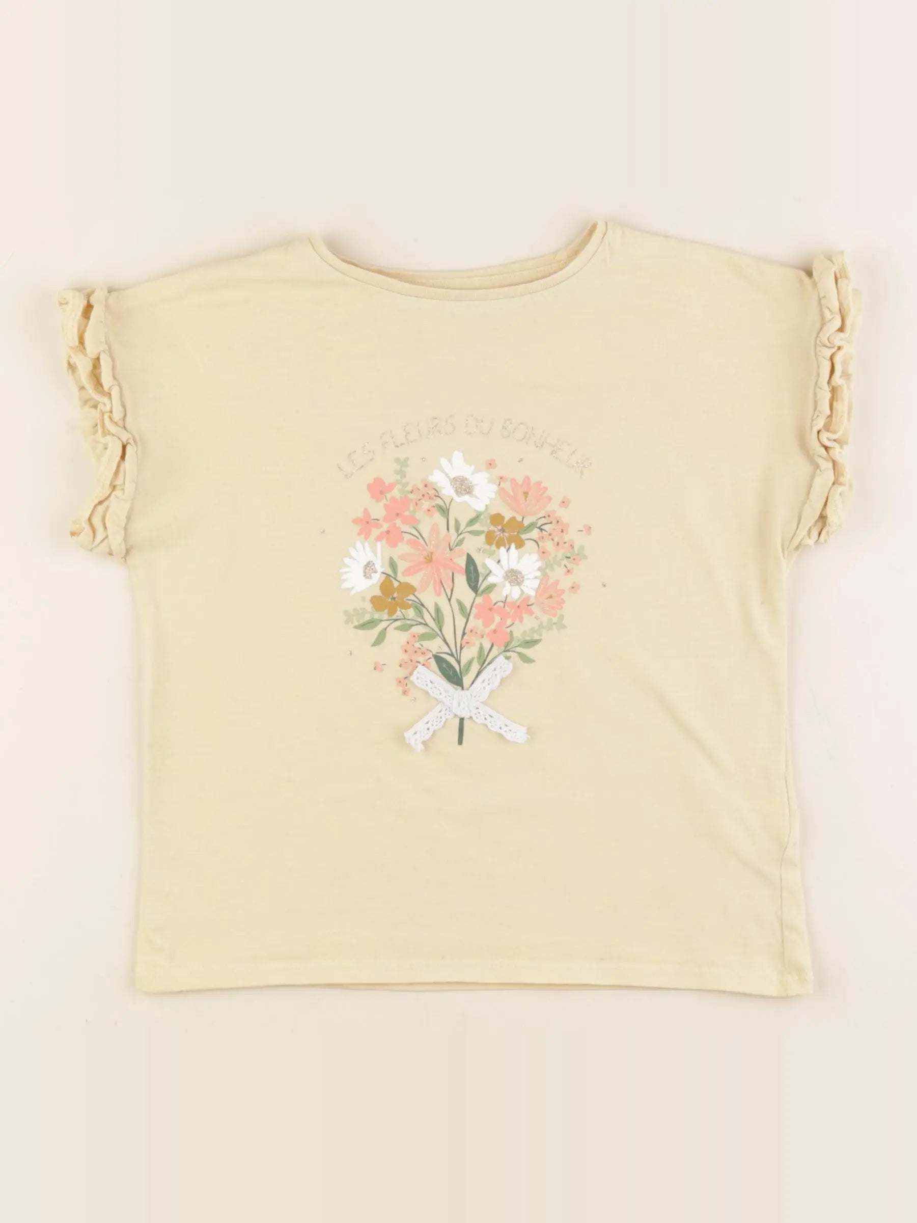 Vertbaudet - tee-shirt jaune - 6 ans