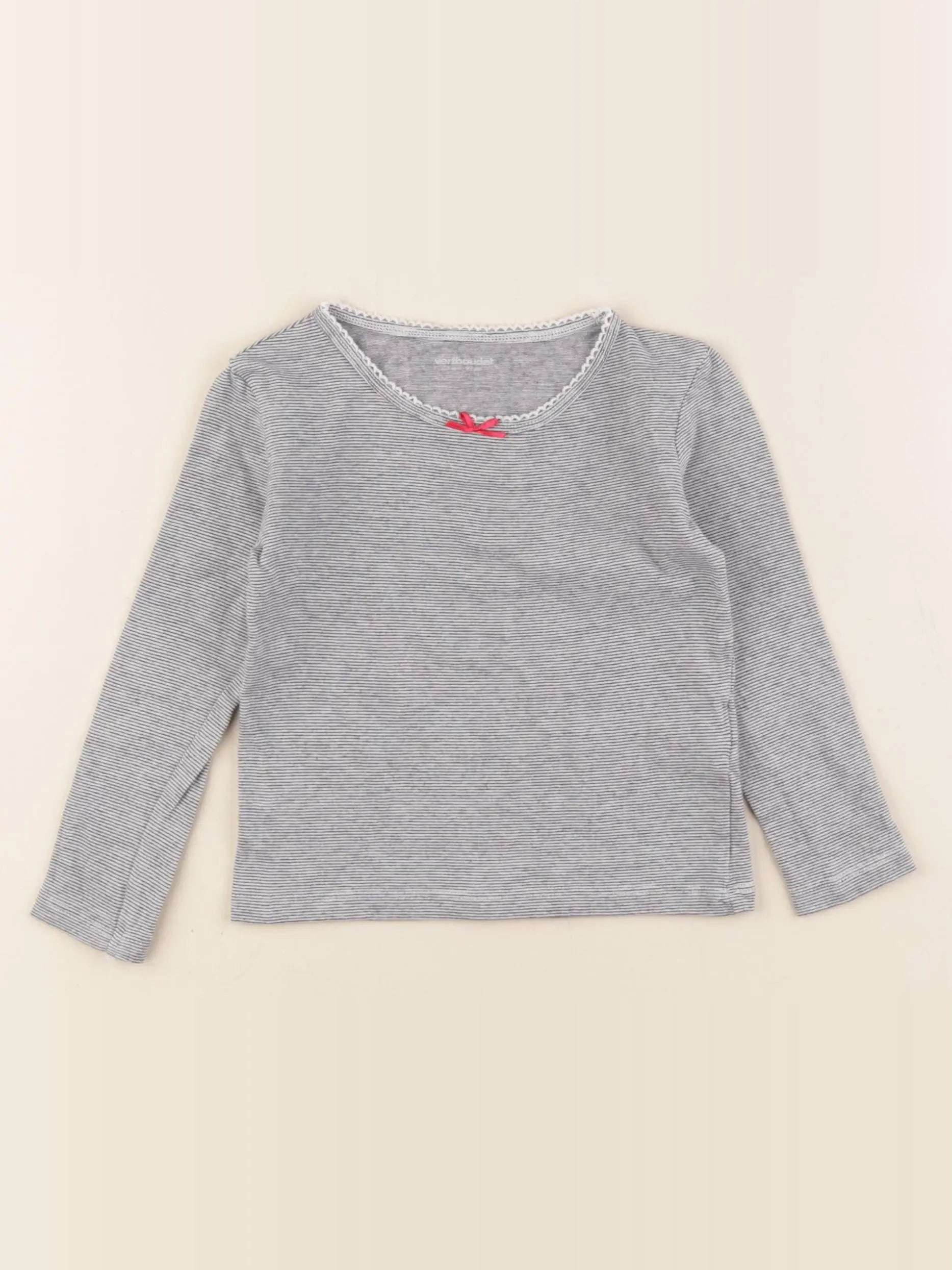 Vertbaudet - maillot de corps bleu, blanc - 3 ans