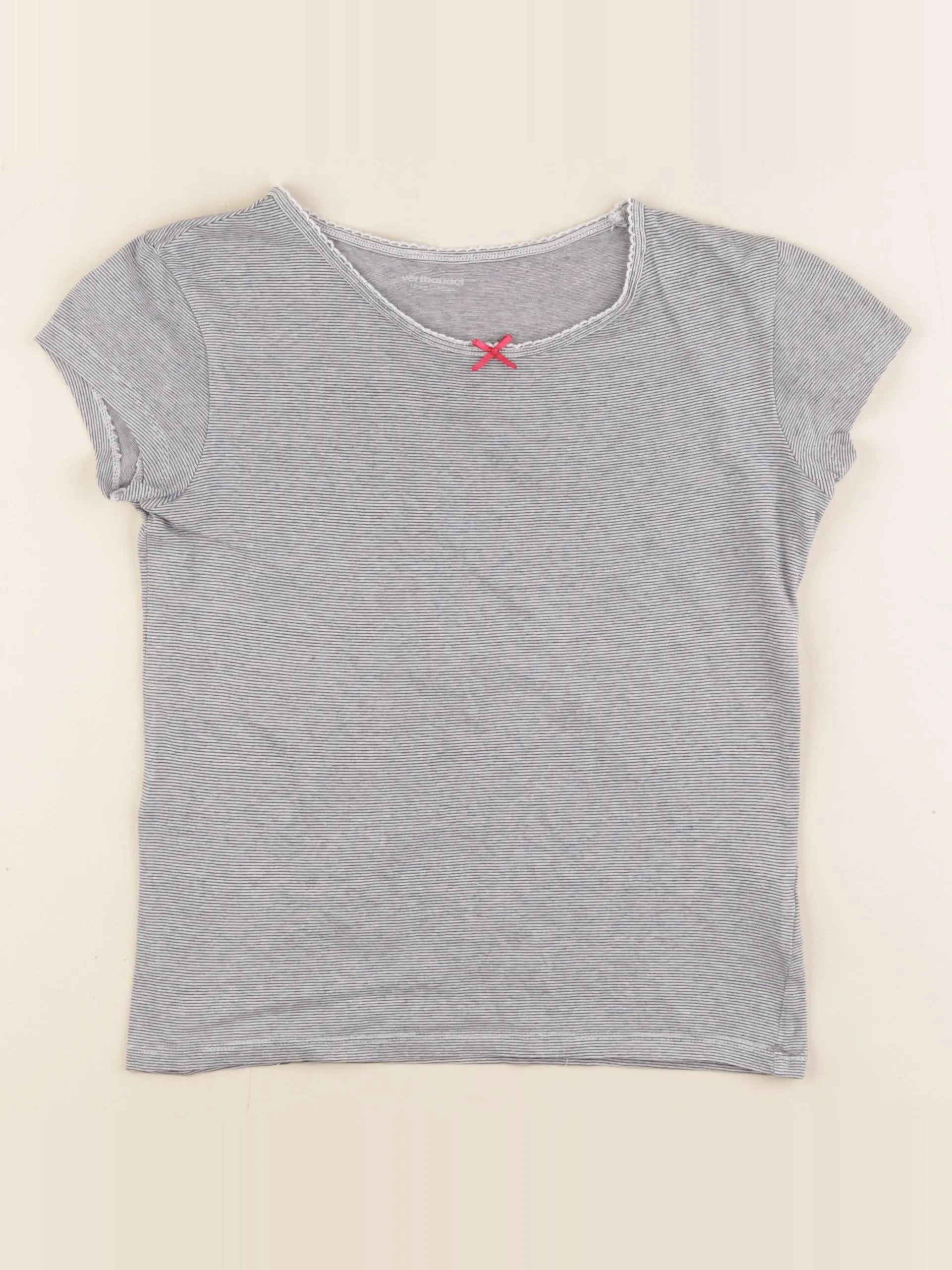 Vertbaudet - maillot de corps blanc, bleu - 10 ans