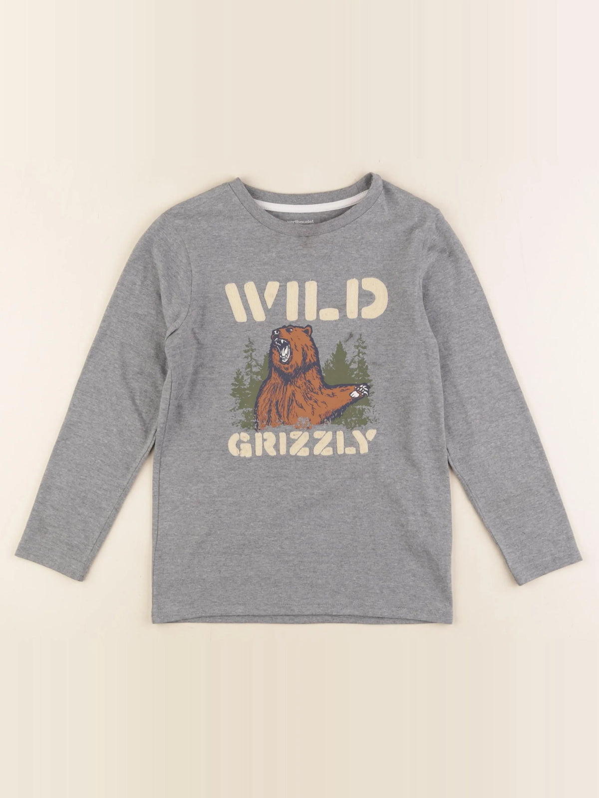 Vertbaudet - tee-shirt gris - 8 ans