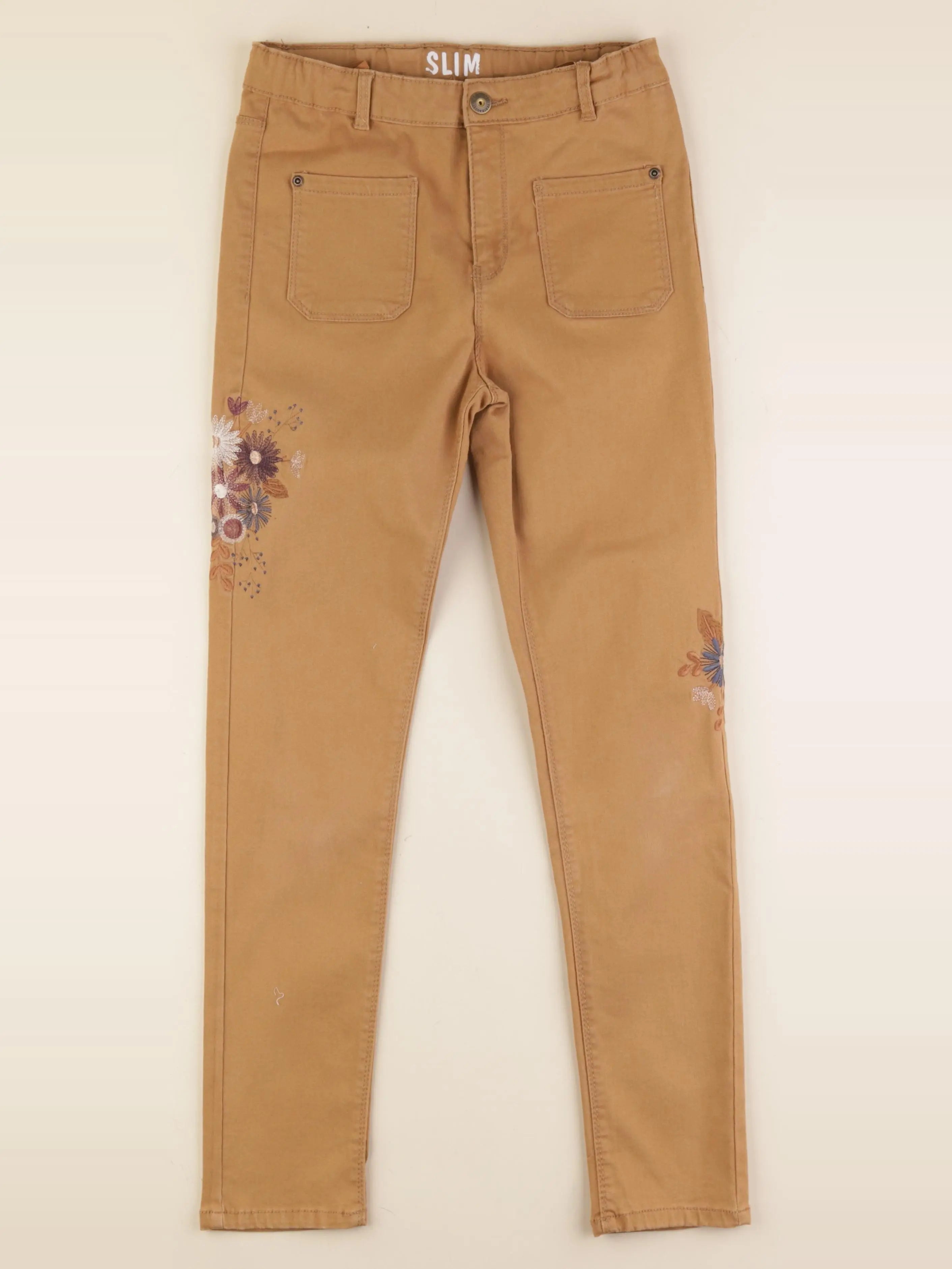 Vertbaudet - pantalon marron - 12 ans