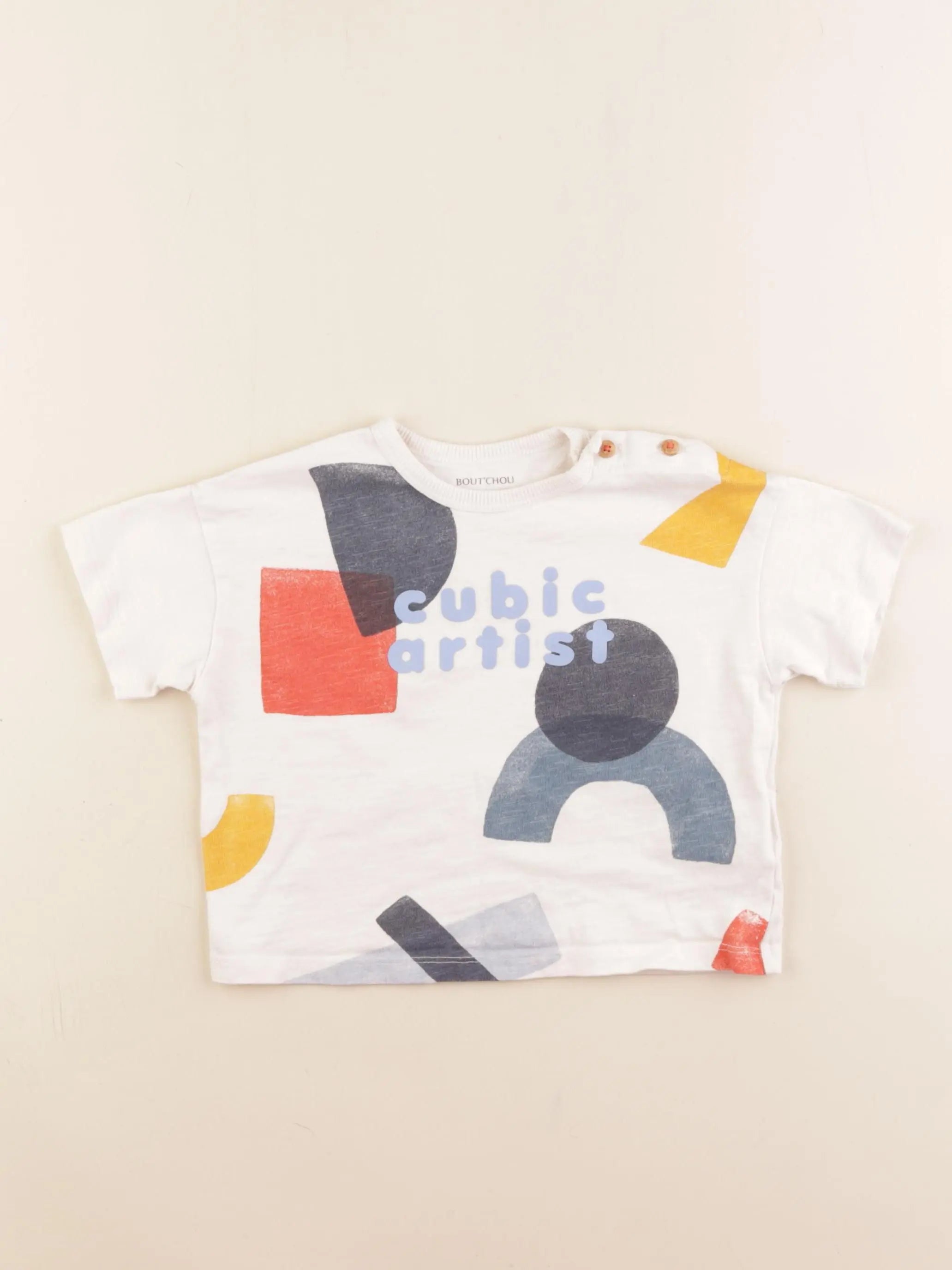Boutchou - tee-shirt multicolore - 12 mois