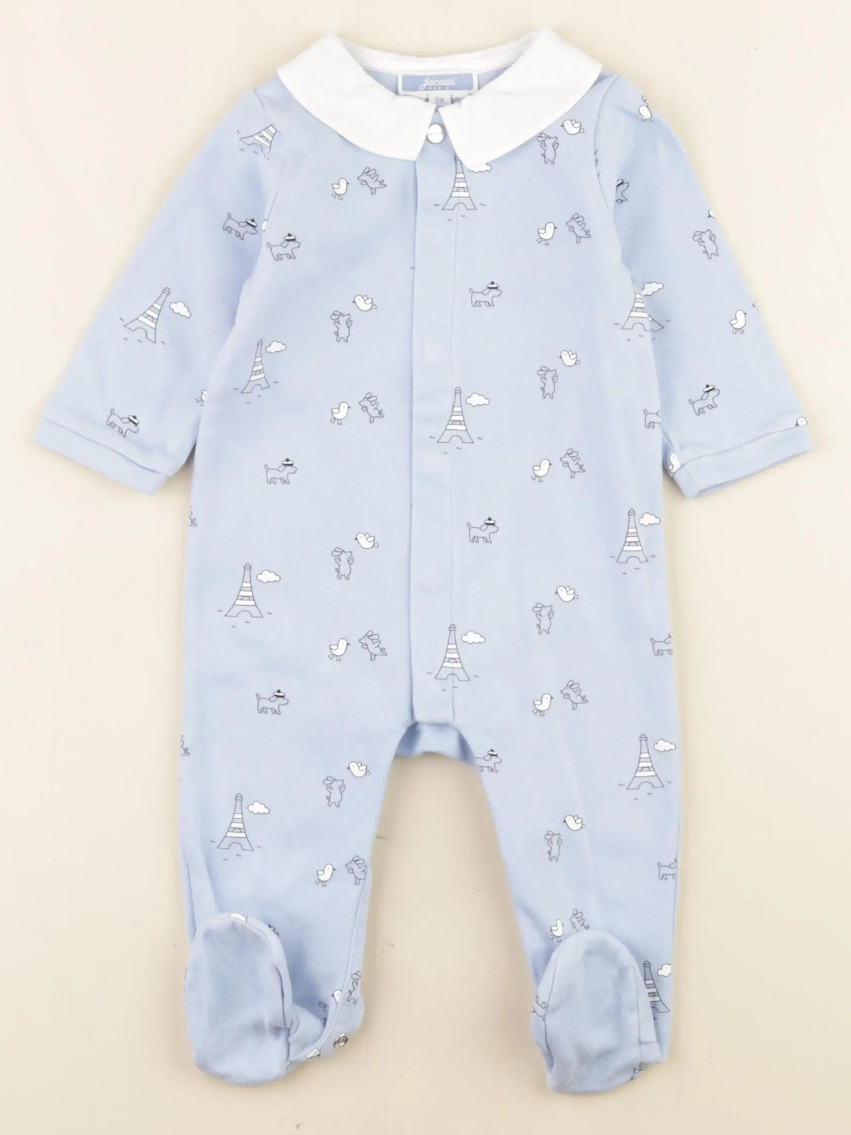 Jacadi - pyjama coton bleu - 6 mois