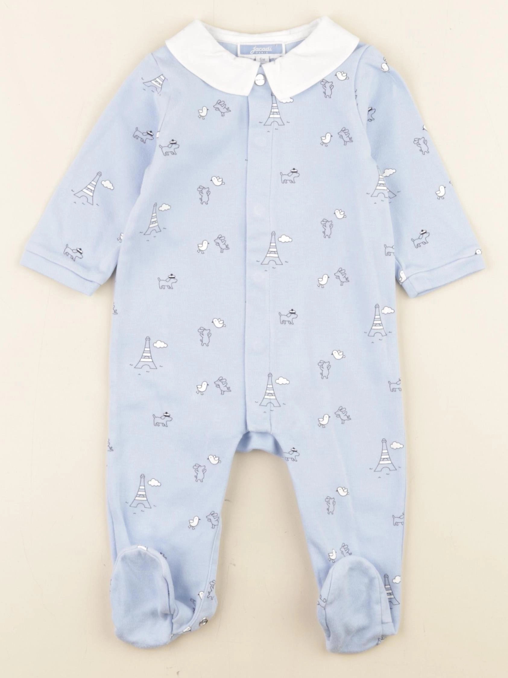 Jacadi - pyjama coton bleu - 6 mois