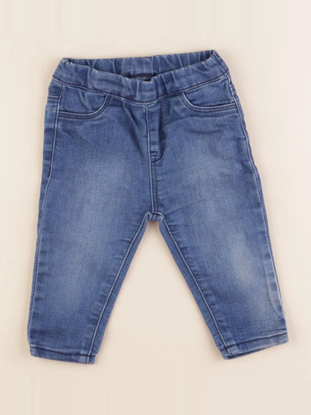 H&M - pantalon bleu - 6 mois