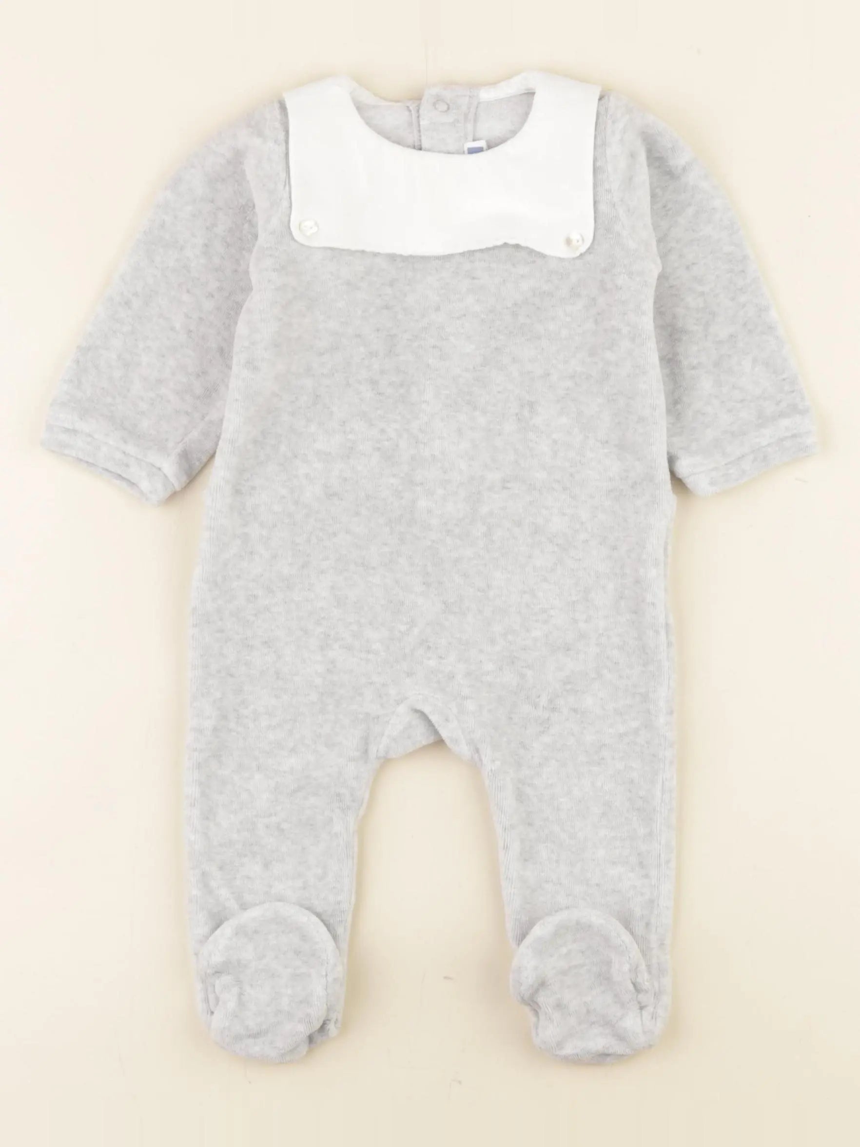 Jacadi - pyjama velours gris - 6 mois