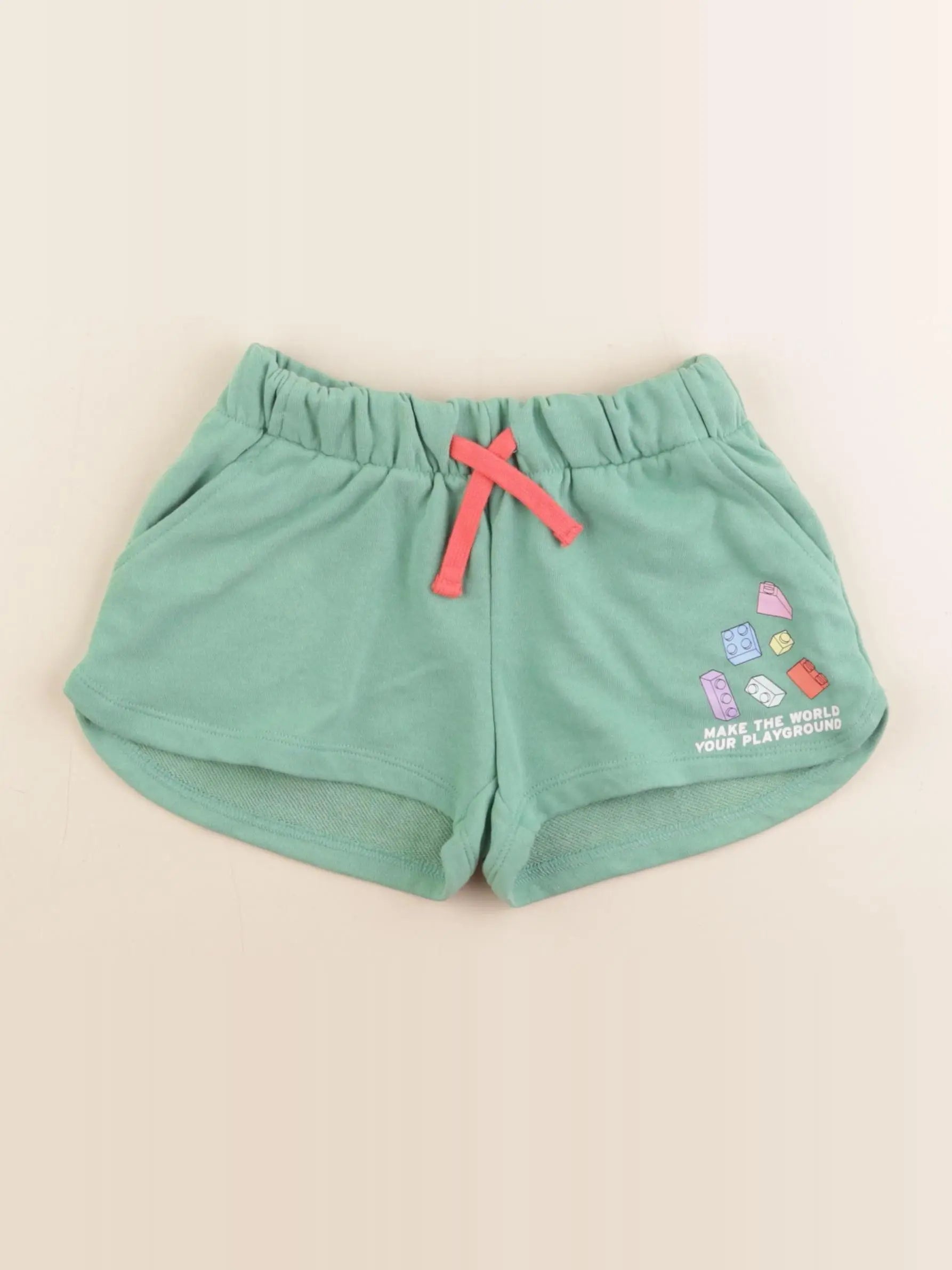 H&M - short vert - 3/4 ans