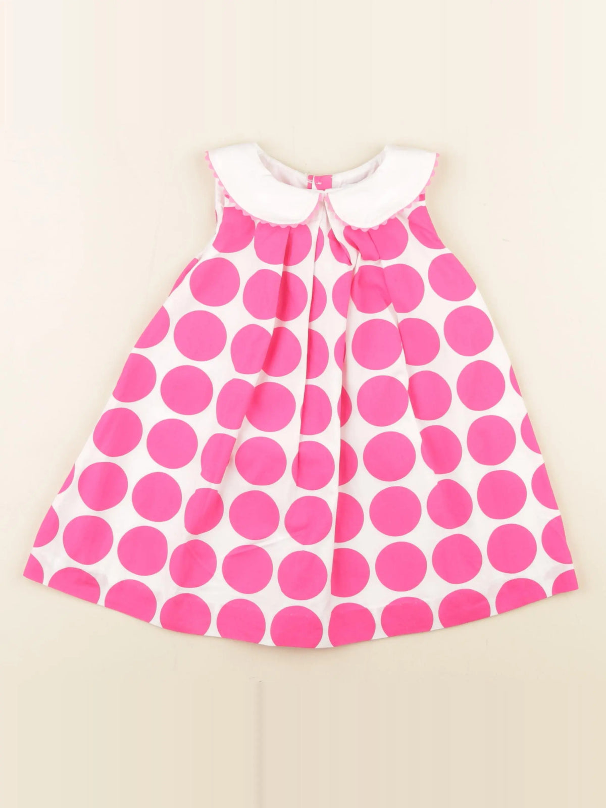 Jacadi - robe blanc, rose - 24 mois