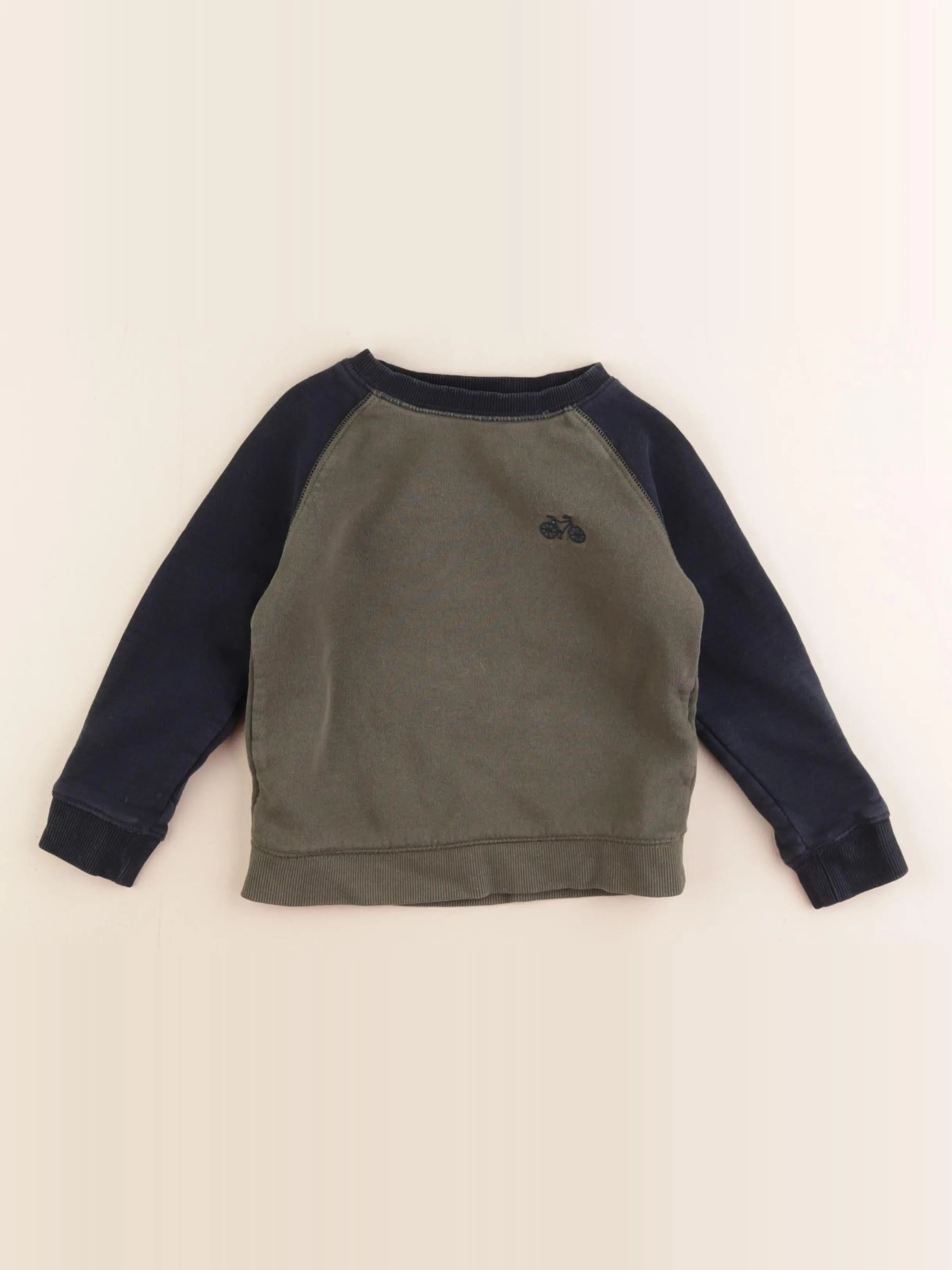 Monoprix - sweat vert, bleu - 4 ans