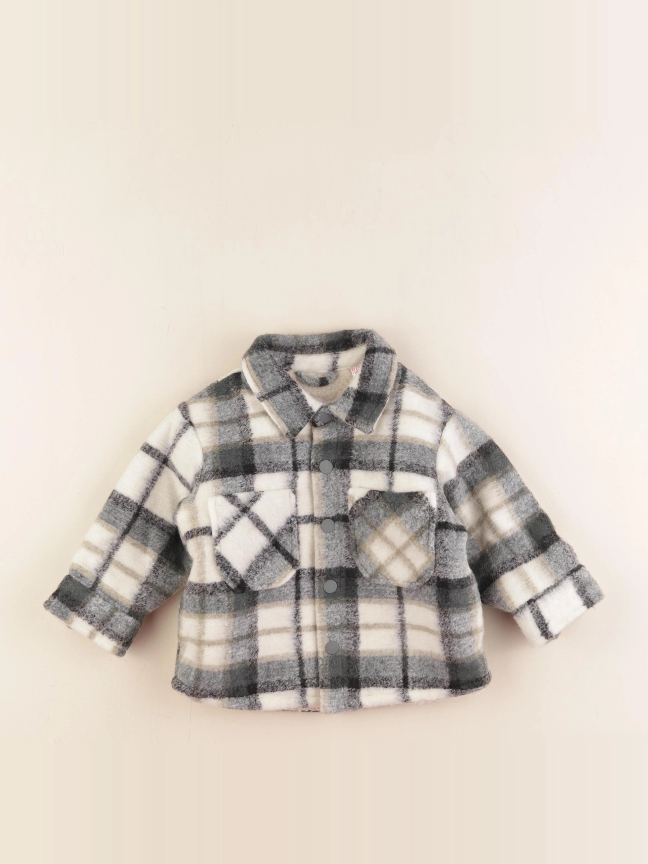 Zara - veste doublé multicolore - 9/12 mois